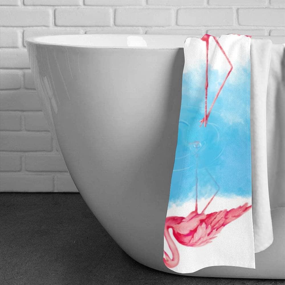 Custom Flamingo Beach Towel Personalized with Name - 30x60 Inch Soft Pink Bath & Pool Towel for Summer Travel - Perfect Birthday Gift for Women & Girls - Beach, Pool, Vacation, Spa Use