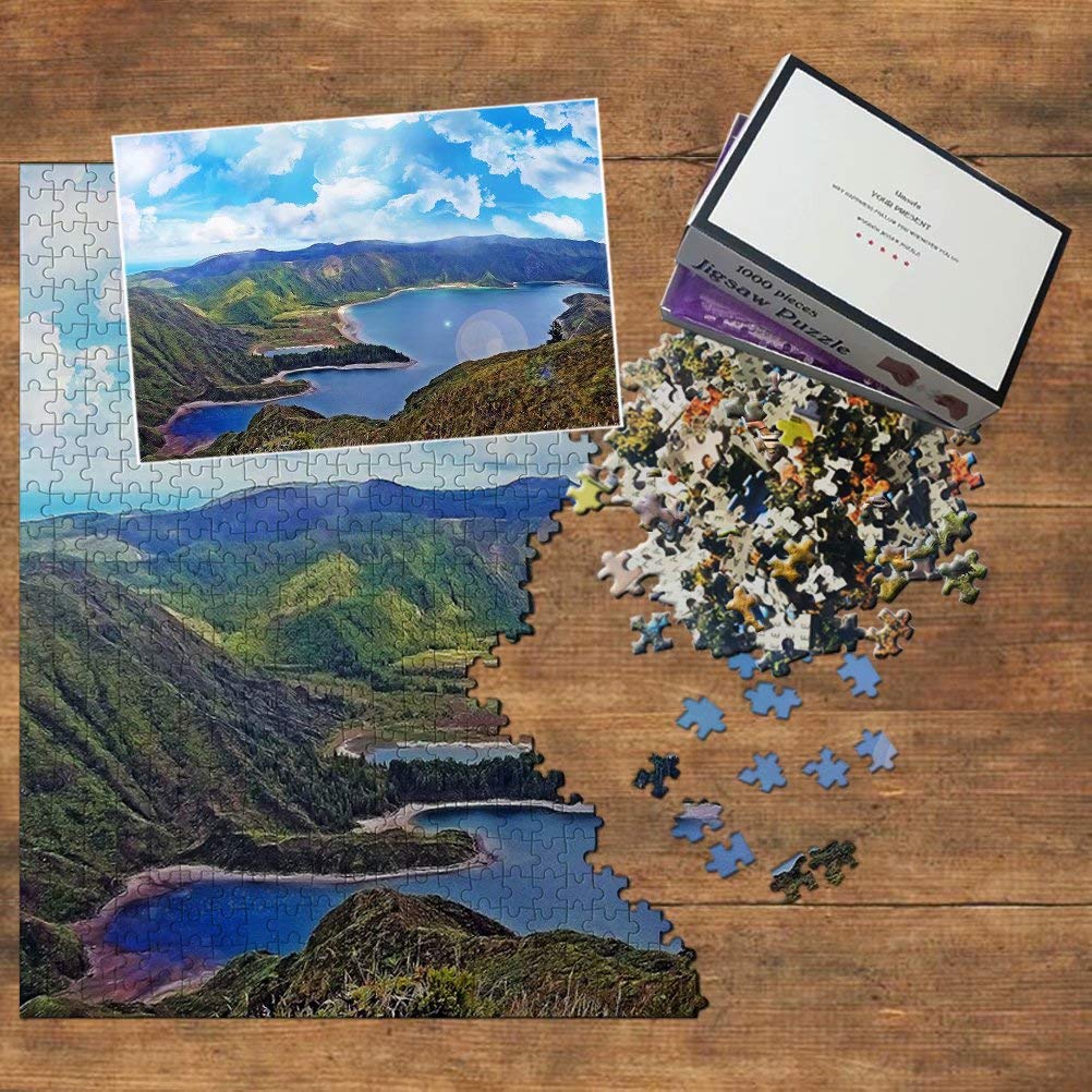 1000 Piece Portugal Azores Jigsaw Puzzle - Wooden Travel Souvenir & Artwork for Adults, Home Decor, Family Game Night