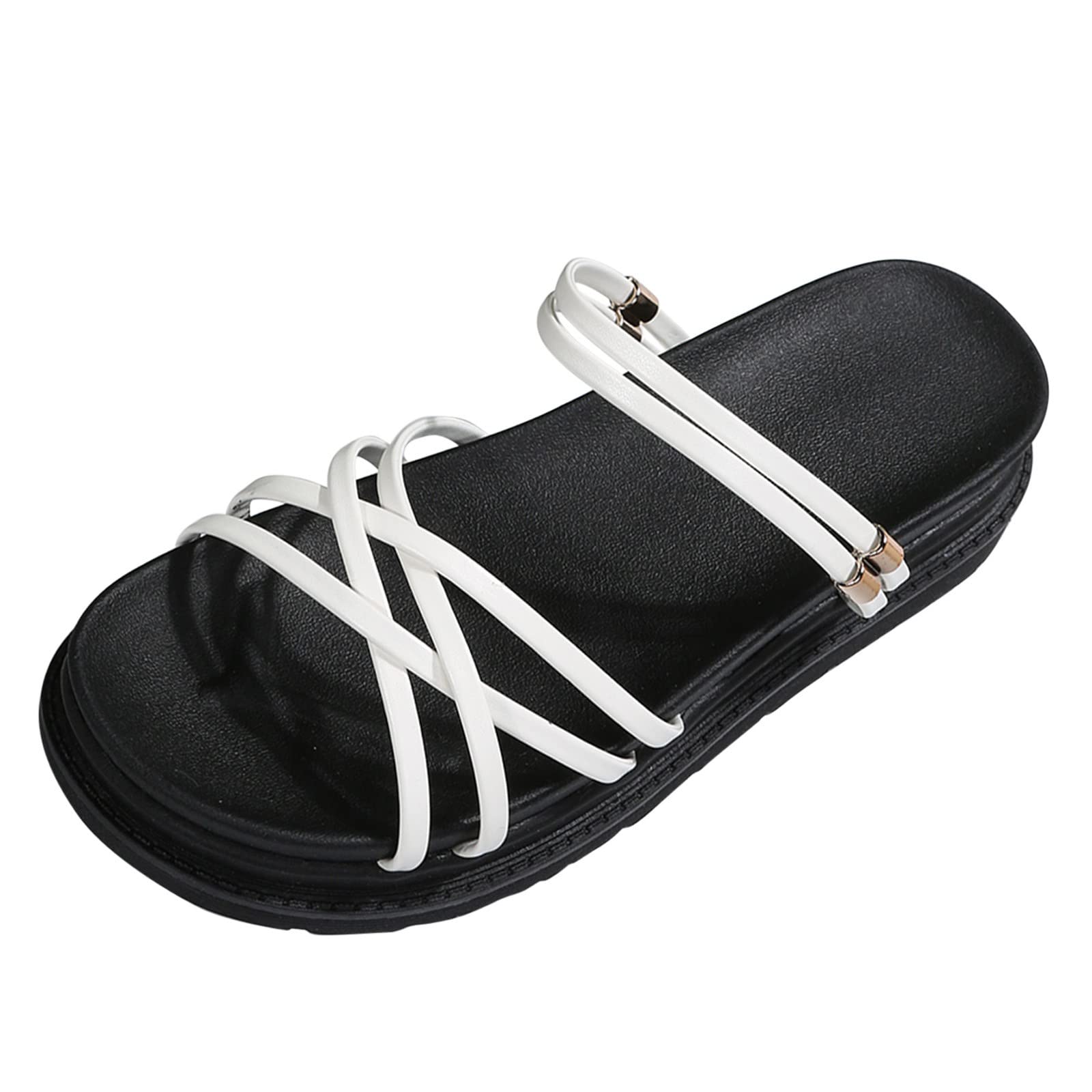 Women's Slider Sandals - Waterproof Open Toe Beach Shoes with Breathable Platform & 2-Way Wear Design | Perfect for Summer, Casual Outings & Vacation Comfort