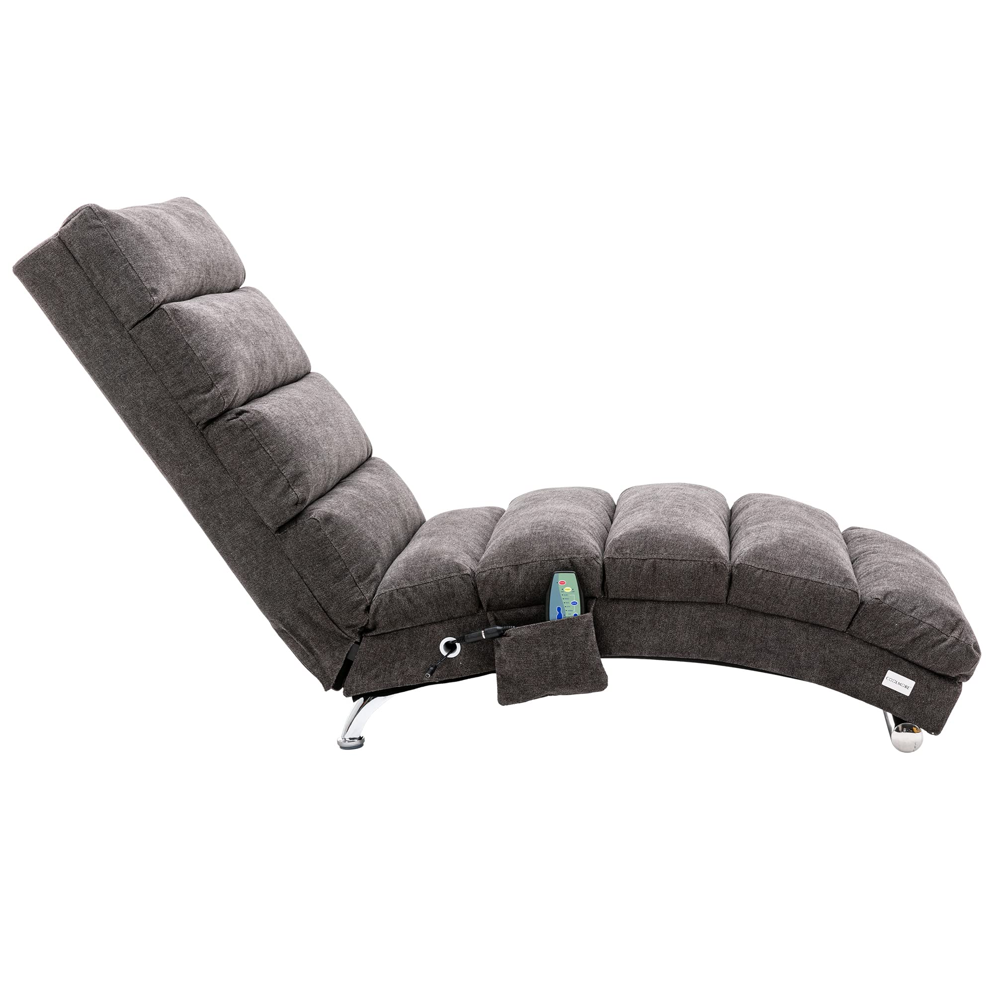 Premium Electric Massage Recliner Chair - Heavy Duty Linen Upholstered Chaise Lounge with Sleeper Function | Modern Living Room Furniture for Relaxation & Home Theater Comfort