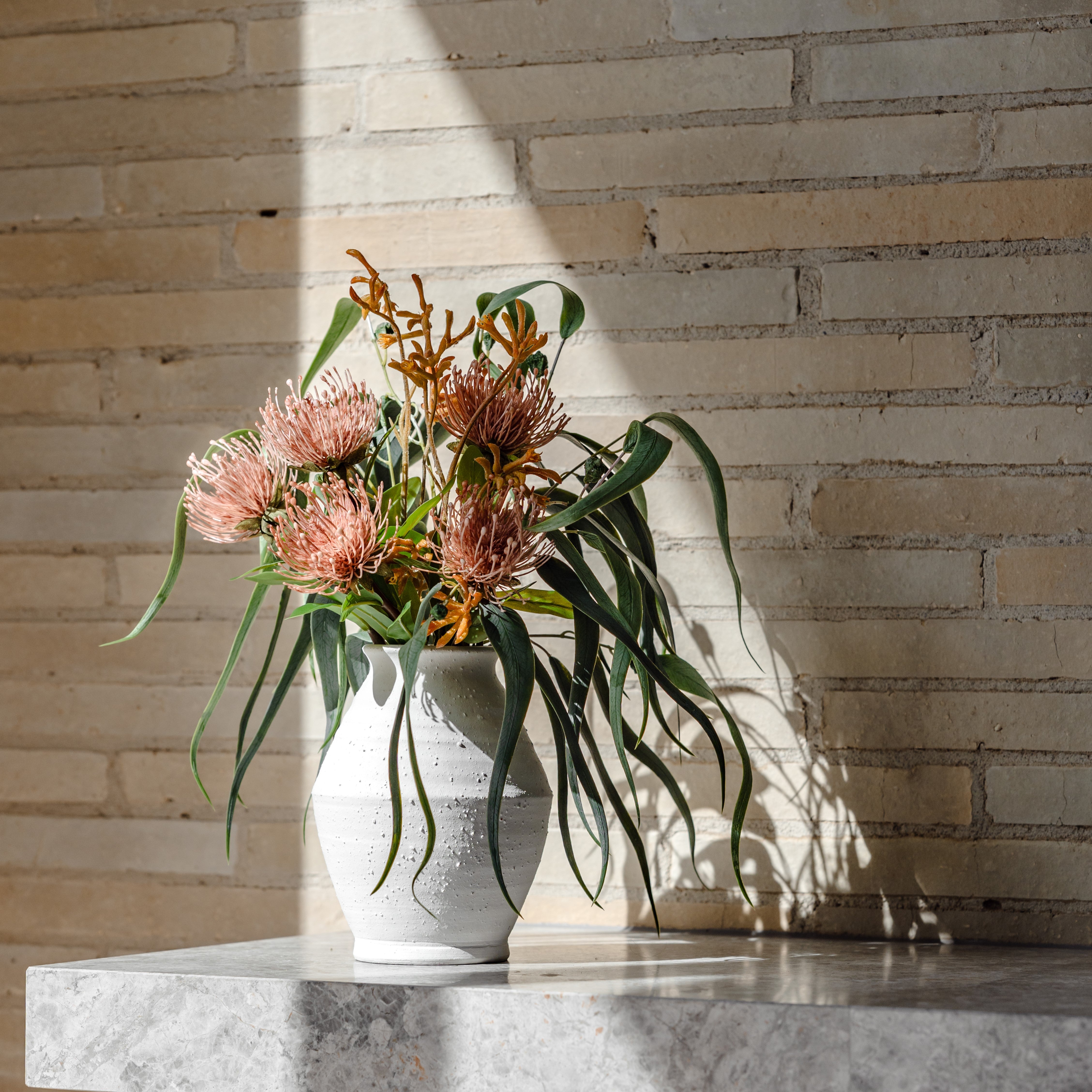 Artificial Eucalyptus Gum Nut Spray - 34 Inch Long Faux Greenery for Home Decor, Wedding Centerpieces, and Floral Arrangements