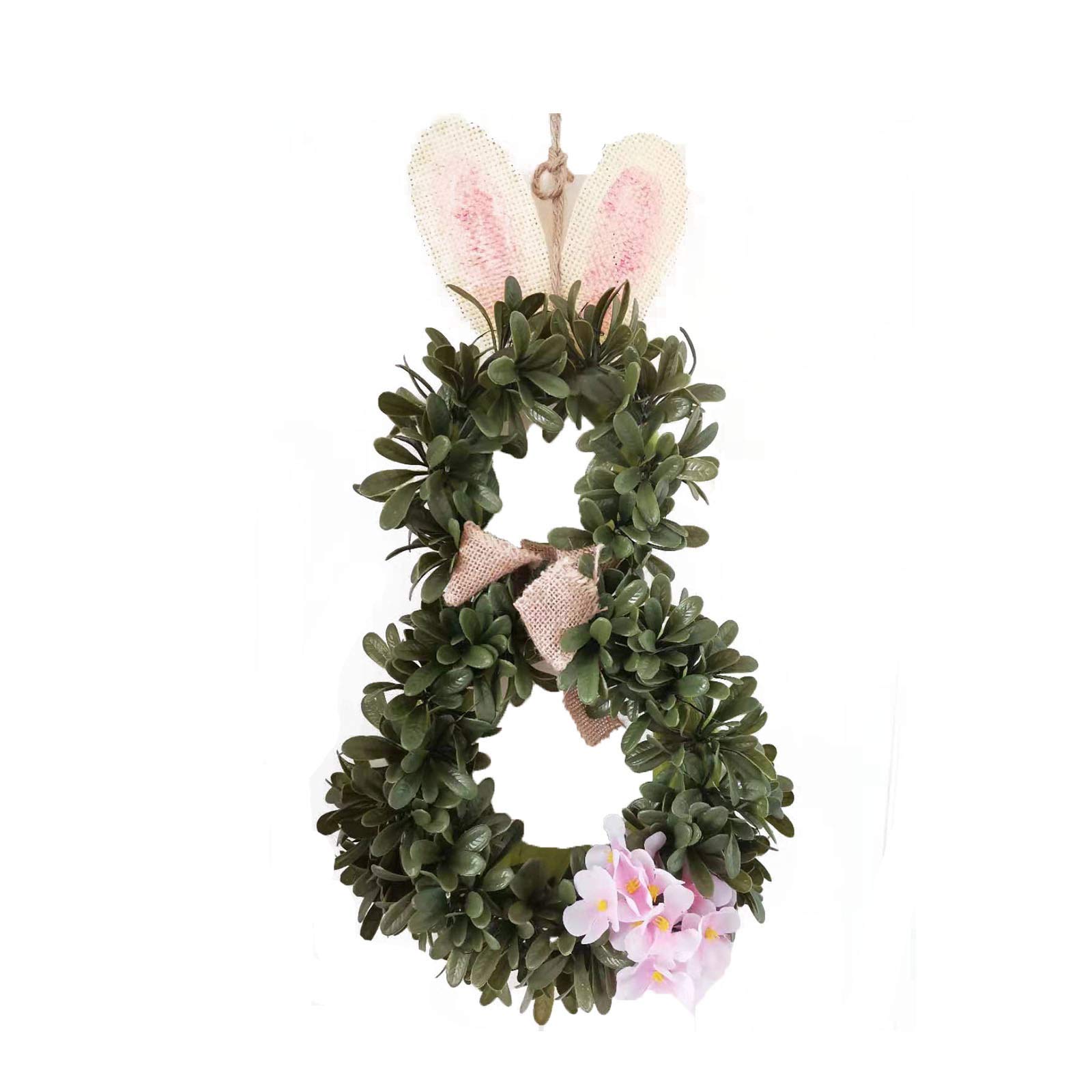 Artificial Leaf Wreath with LED Lights - Small Thorn Door Decoration Garland for Home, Wedding, Christmas & Seasonal Decor - Indoor/Outdoor Use