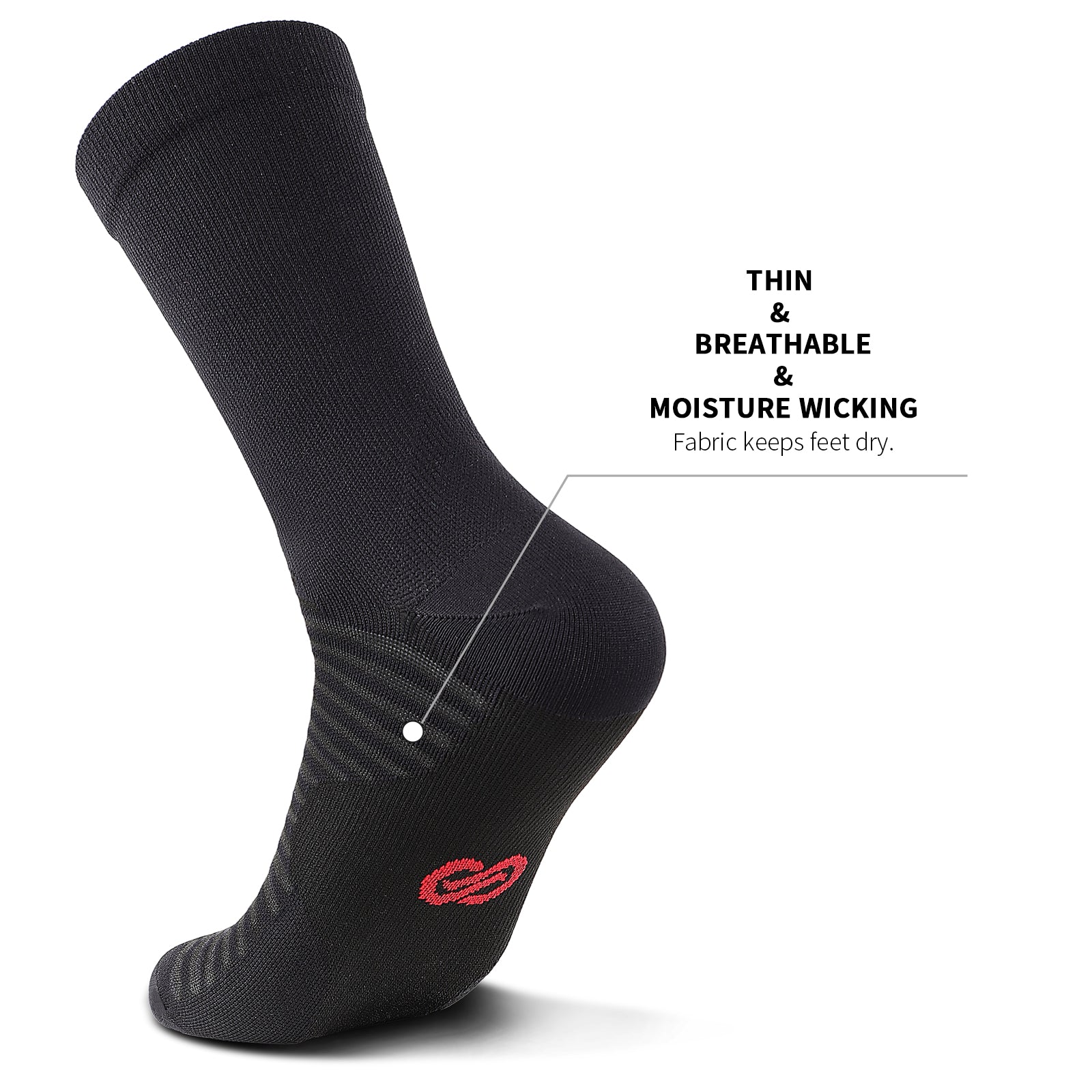 GECKOMAN x PAPLUS Athletic Crew Socks for Men & Women - Breathable Performance Running Socks for Sports, Gym & Daily Wear