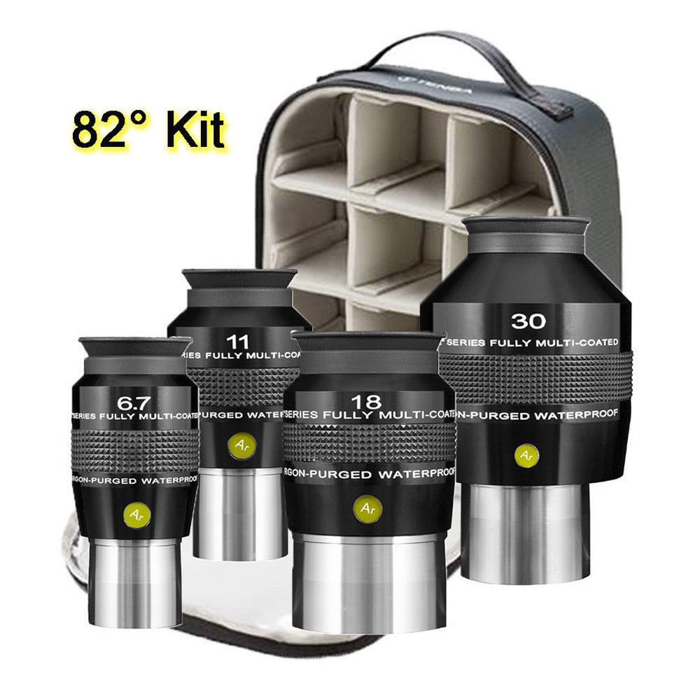 Explore Scientific 82 Degree Ultra Wide Angle Eyepiece Kit with Protective Case - EPWP82 KIT for Astronomy Observation and Telescope Accessories