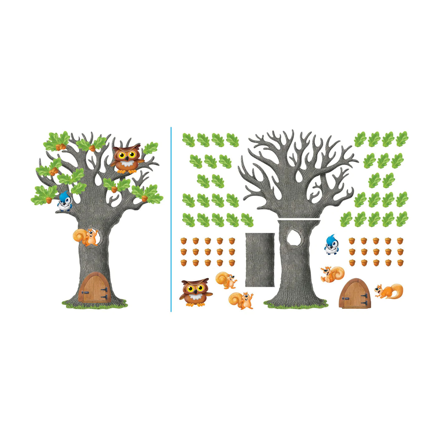 Big Oak Tree Bulletin Board Set for Classroom Decor - Nature-Themed Corkboard with Leaves & Branches - Perfect for School, Office, or Kids Room Organization