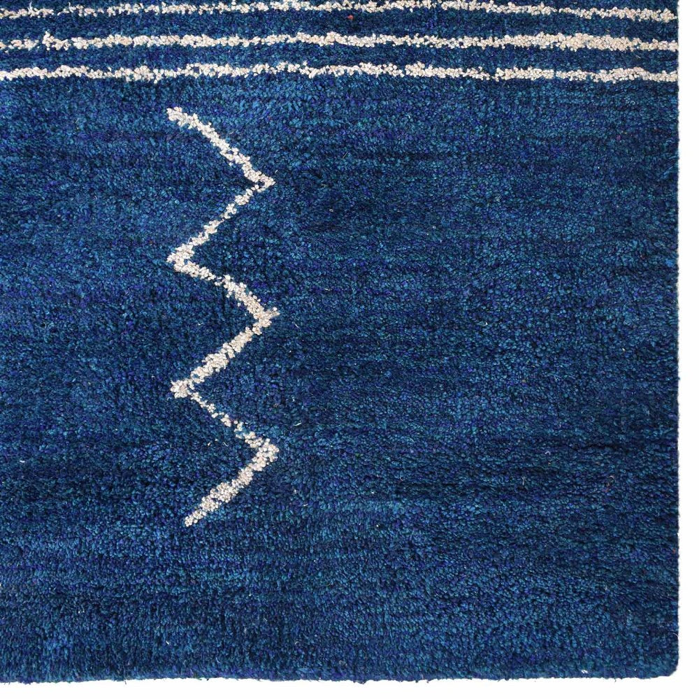 Handmade Rhomb Wool Area Rug - Premium Hand Knotted Non-Slip Living Room Carpet for Home Decor, Bedroom & Office (5x8 ft) - Soft & Durable Floor Covering for Cozy Spaces