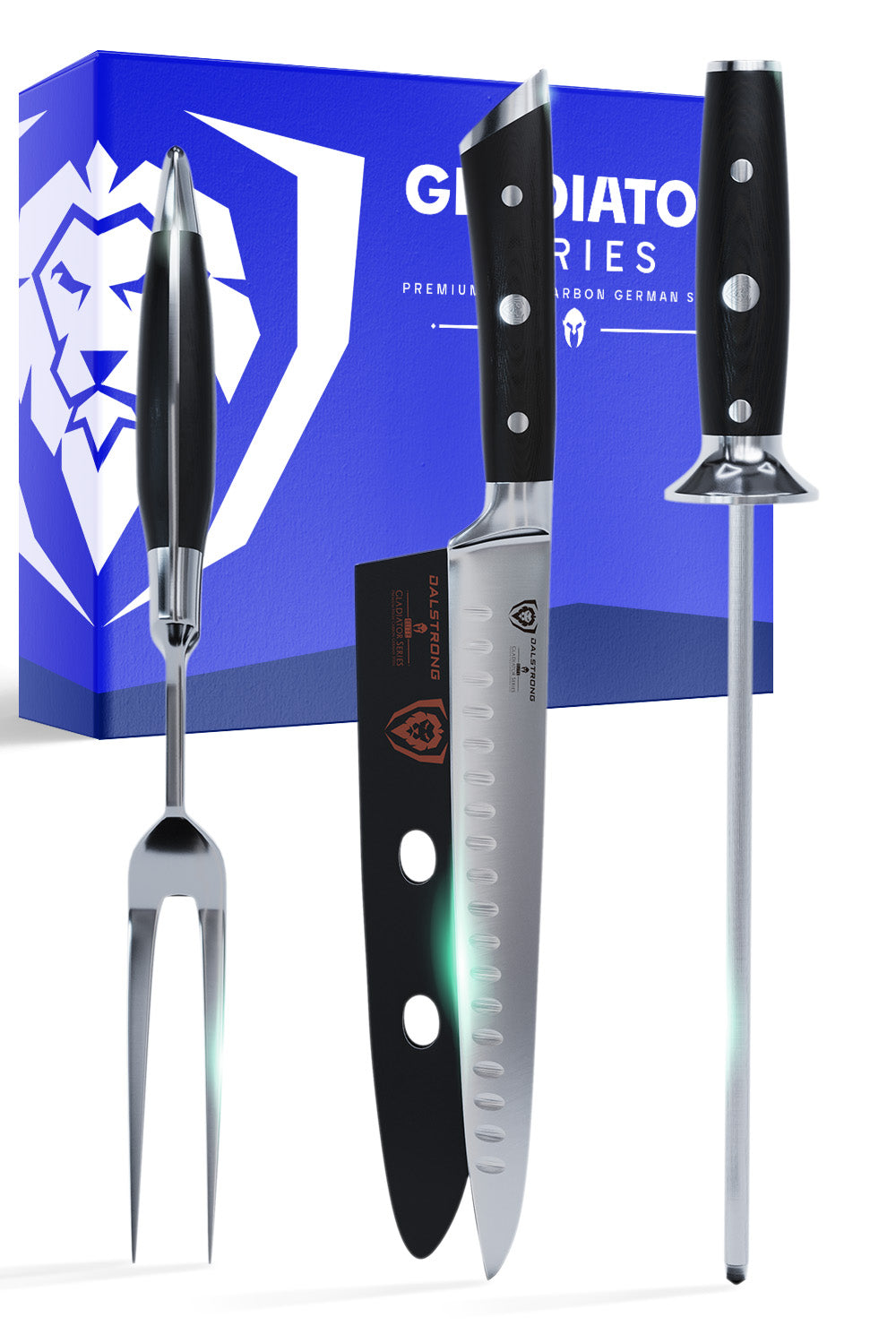 Premium Dalstrong Gladiator Series 9-Piece Carving Knife & Fork Set | NSF Certified | High-Quality Stainless Steel | Perfect for Holiday Roasts, BBQ, and Fine Dining