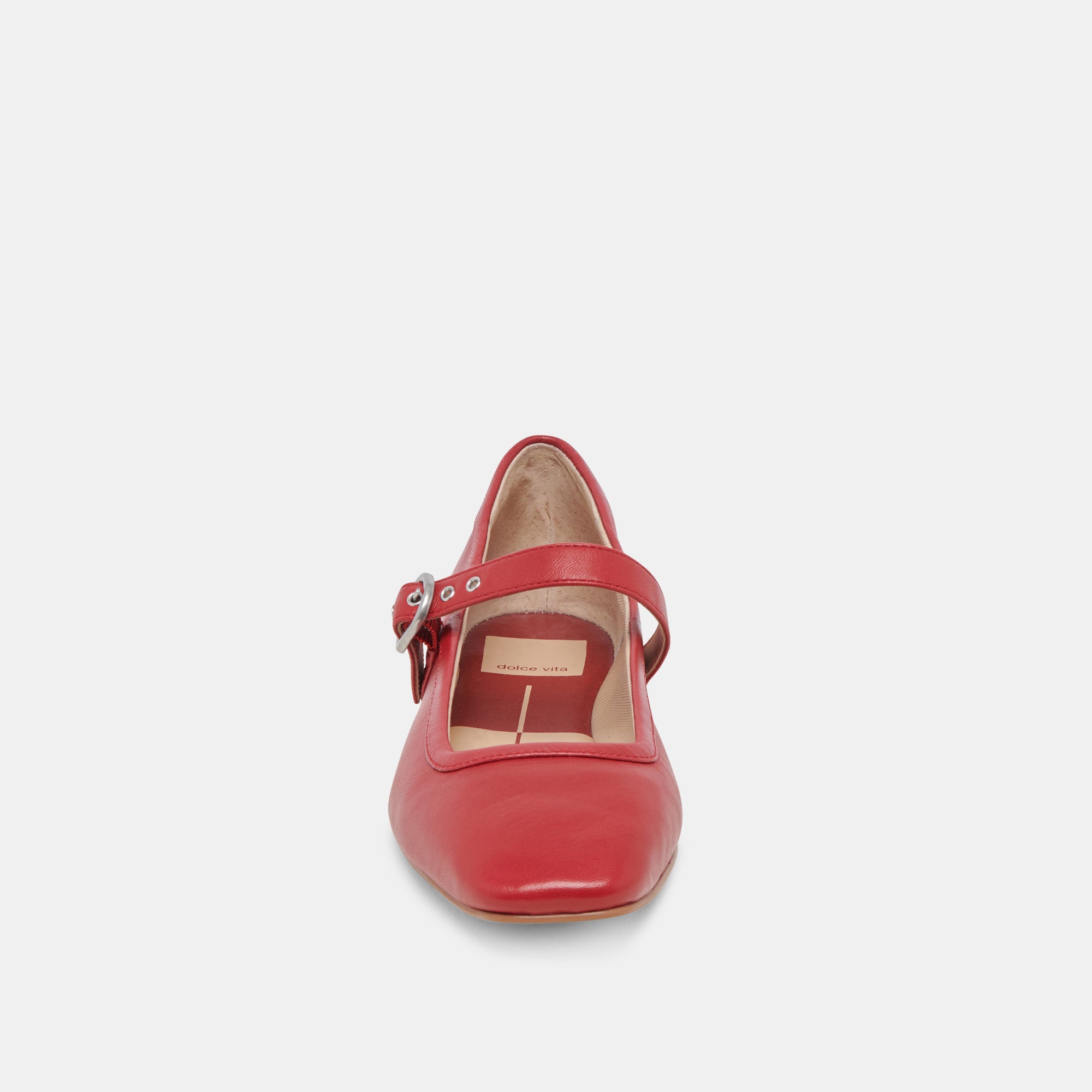 RODNI Women's Red Leather Ballet Flats - Comfortable & Stylish Shoes for Work, Casual Wear & Dance
