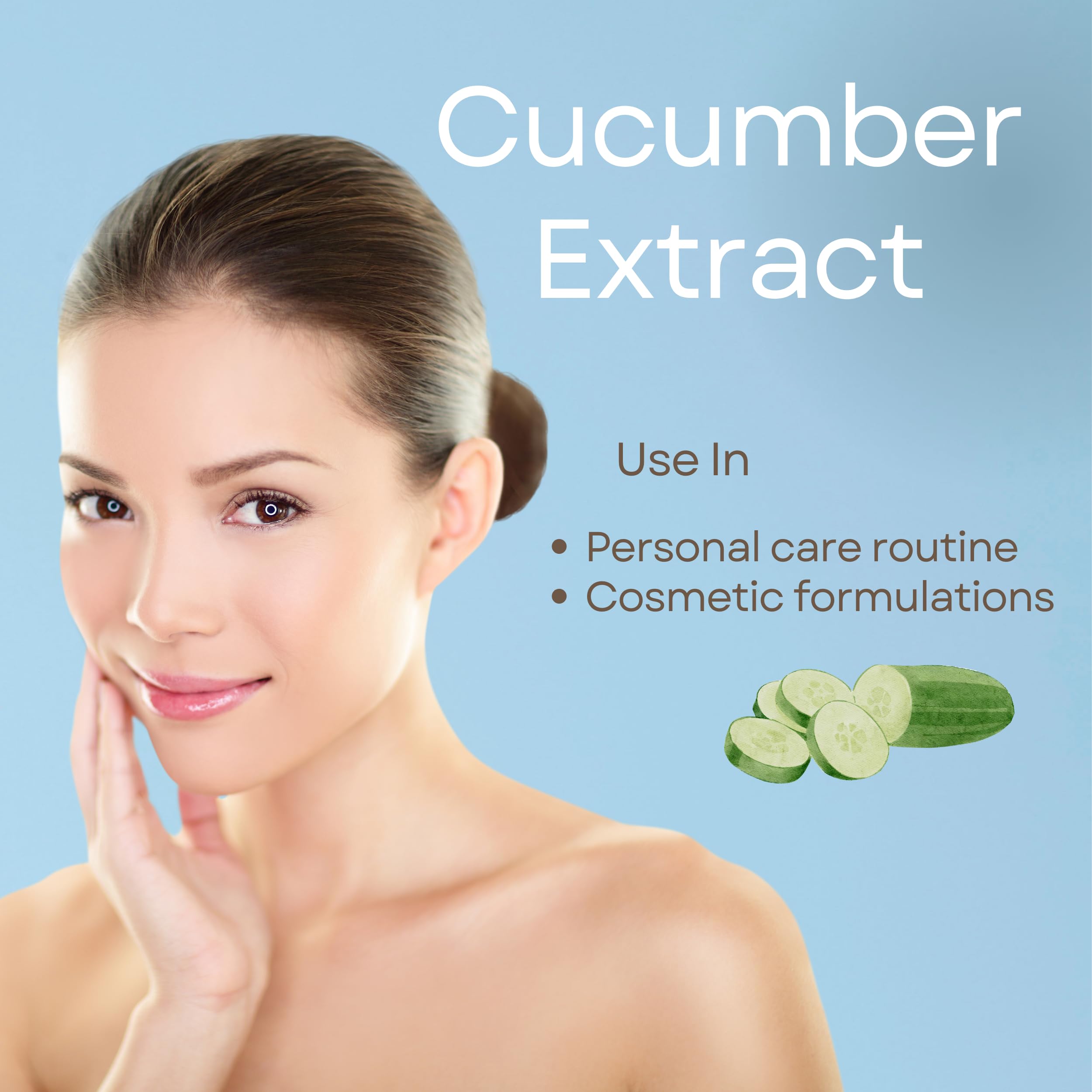Pure Cucumber Extract Liquid Glycerite - Alcohol-Free Facial Serum for Skin Care | Natural Ingredient for DIY Face Wash, Masks, Body Lotions, Shampoo & Conditioner Recipes (1 oz) | Perfect for Sensitive Skin & Organic Cosmetic Formulations