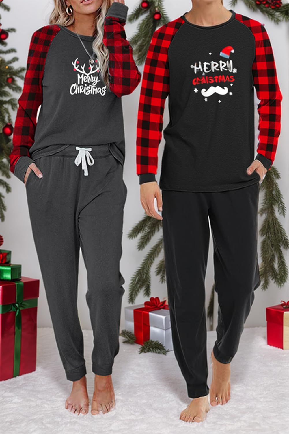 Women's 2-Piece Lounge Set - Crewneck Sweatshirt & Jogger Pants with Pockets | Comfortable Casual Outfit for Home, Gym, Running & Travel