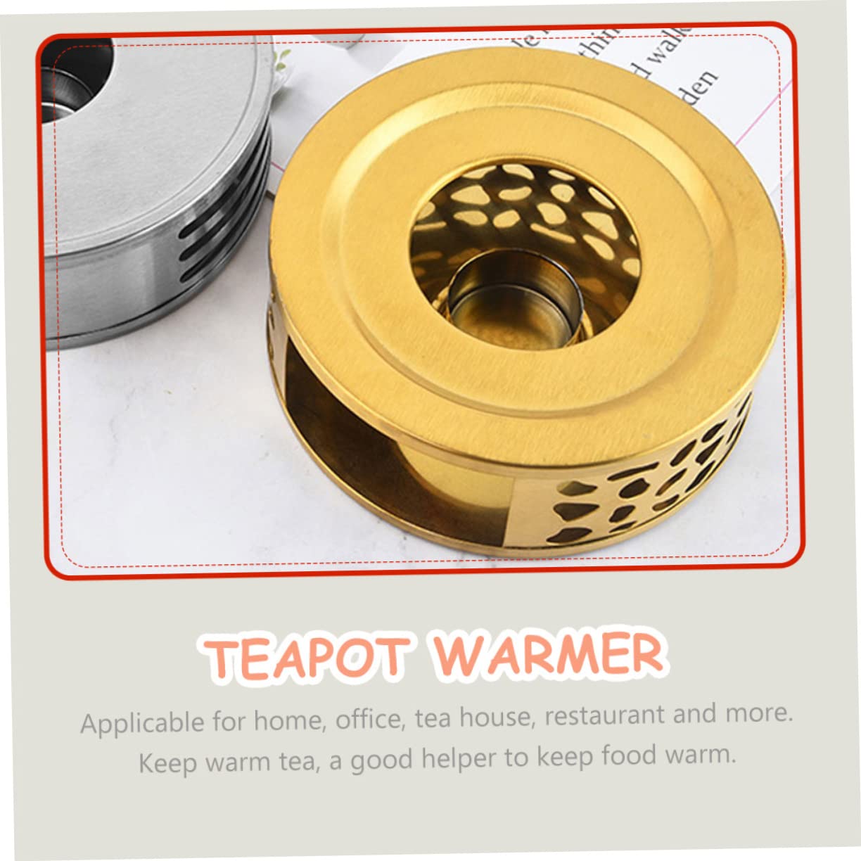 Premium Stainless Steel Teapot Warmer - Electric Tea Kettle Heater Base with Japanese Design - Perfect for Home, Office & Tea Ceremonies