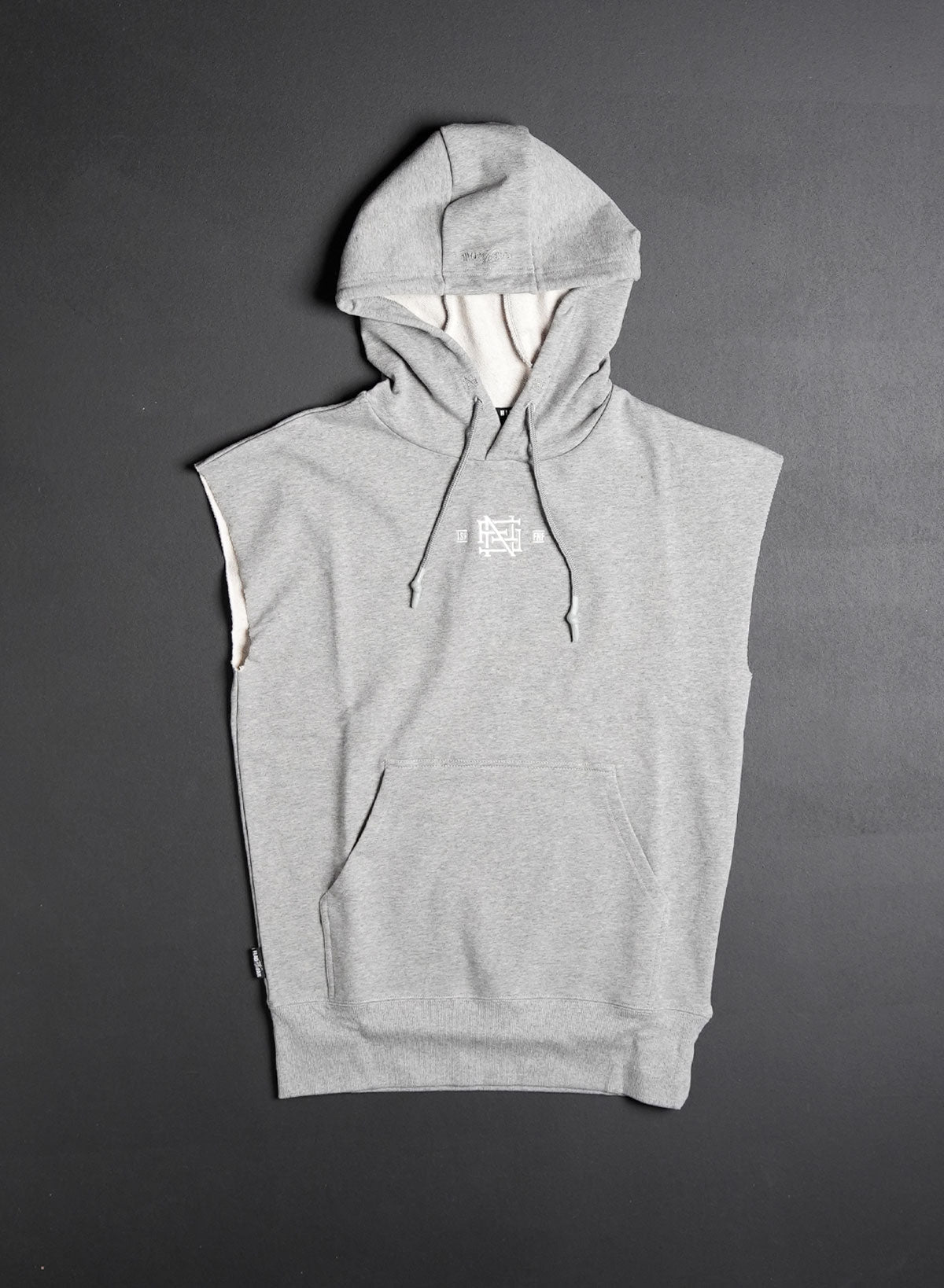 EMB Sleeveless Hoodie for Women - Lightweight Grey Zip Up Vest for Gym, Running & Outdoor Activities