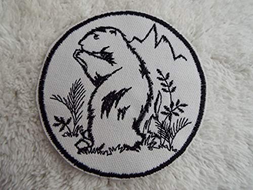 Groundhog Embroidered Iron-on Patch for Jackets, Hats & Backpacks - DIY Sew-on Applique for Clothing & Accessories
