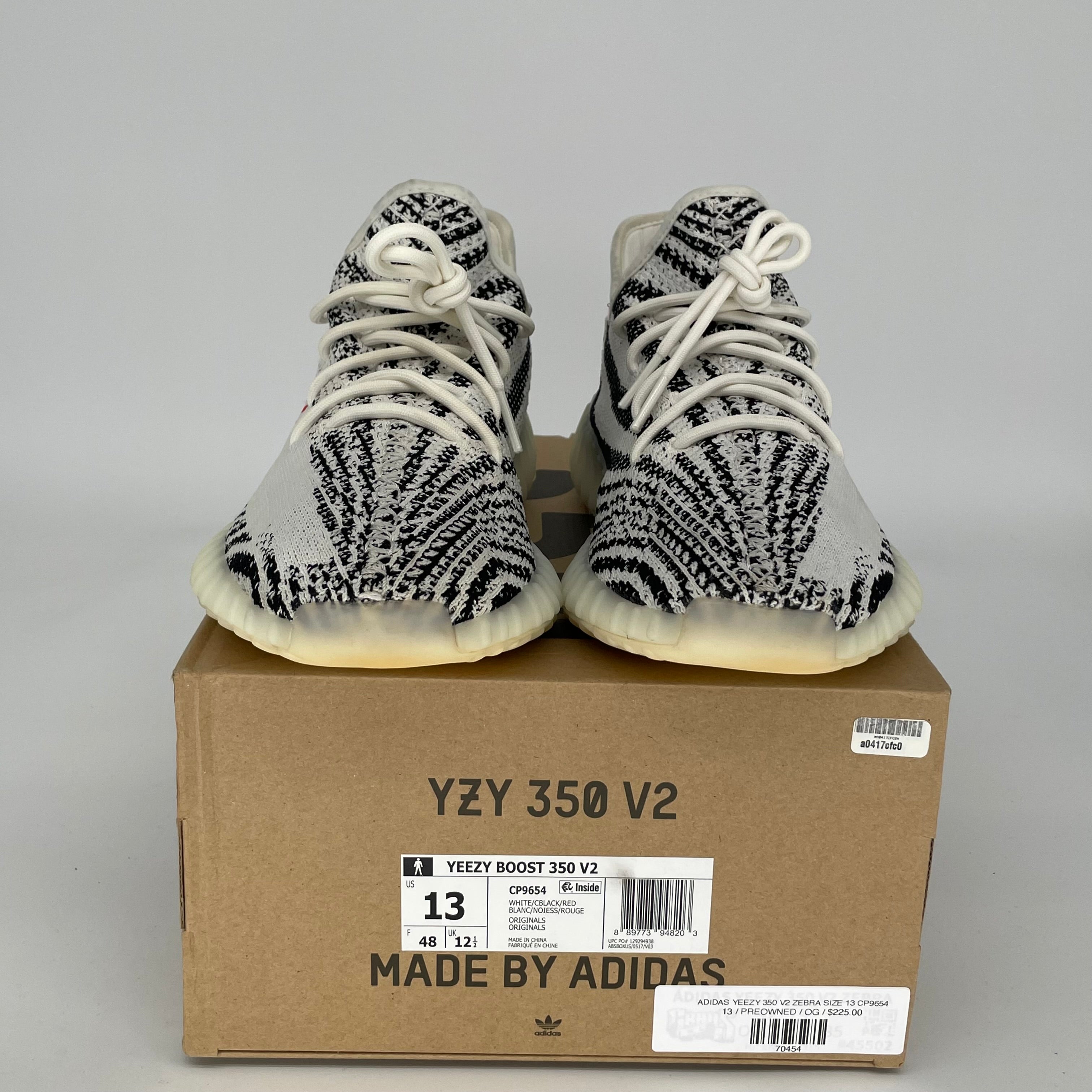 Adidas Yeezy Boost 350 V2 Zebra - Men's Running Shoes Size 13 (CP9654) | Comfortable Sneakers for Jogging, Gym & Casual Wear