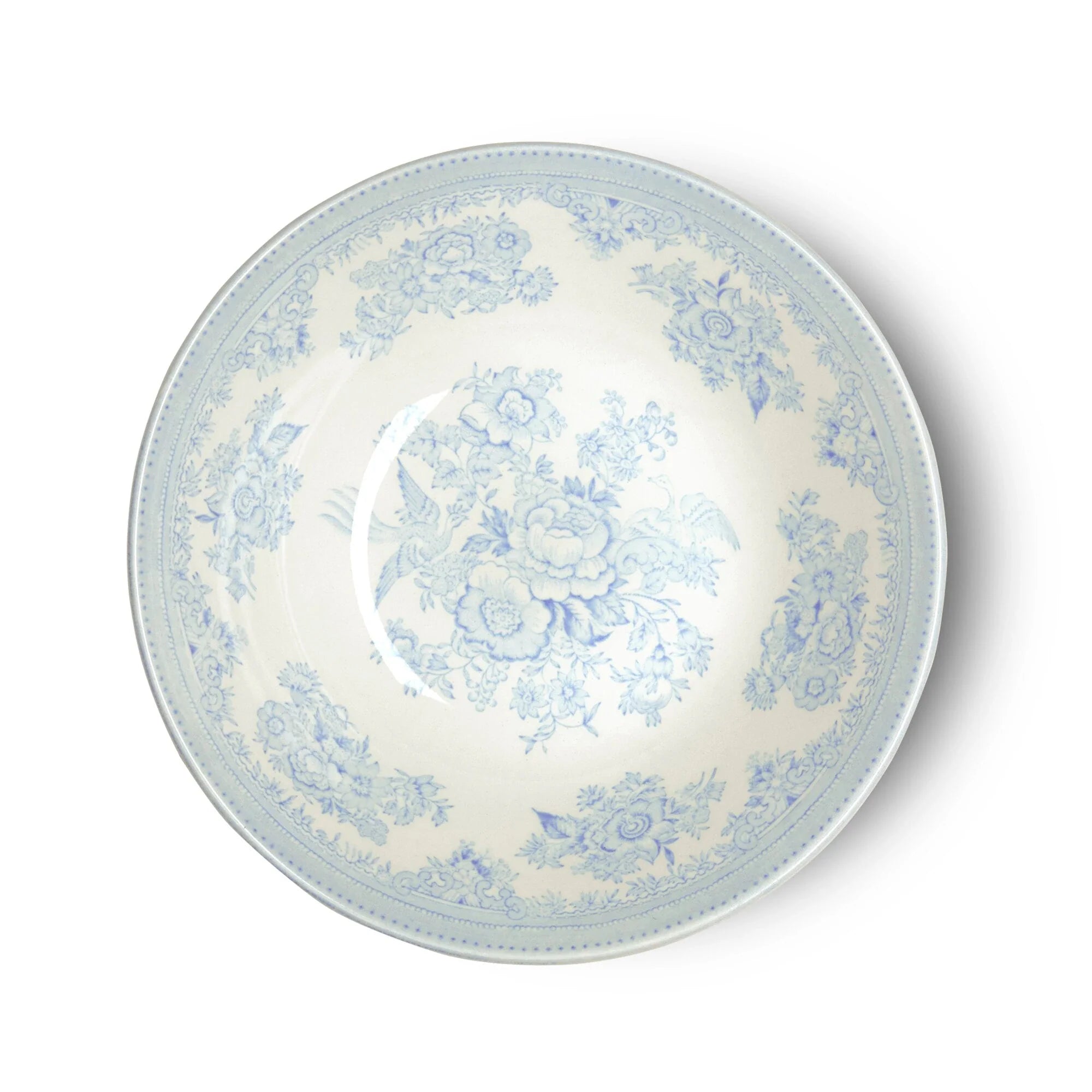 Blue Asiatic Pheasants Ceramic Cereal Bowl - Hand-Painted Asian Pheasant Design, 16oz Soup & Rice Bowl - Perfect for Breakfast, Cereal, Noodles & Home Decor
