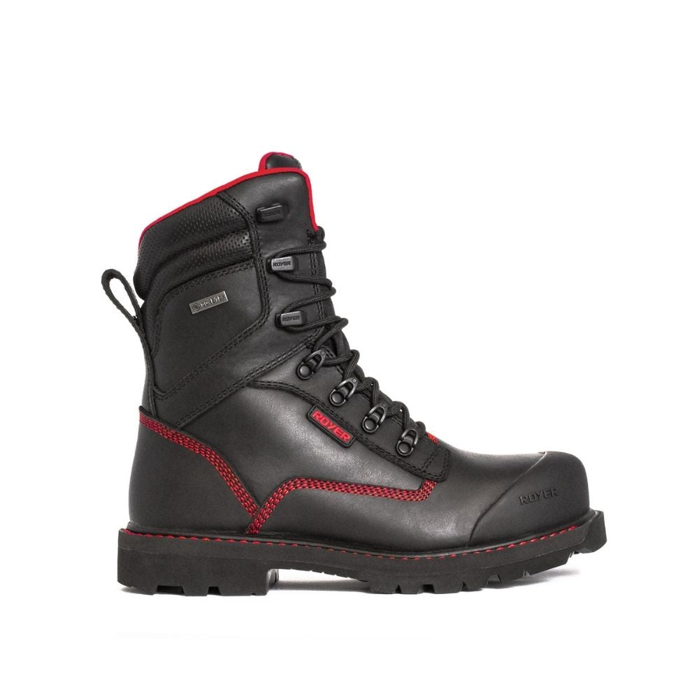 Royer Revolt Men's 8 Waterproof Composite Toe Safety Work Boots with Vibram Outsole - Black 8900RT | Ideal for Construction, Oil Rig & Industrial Work
