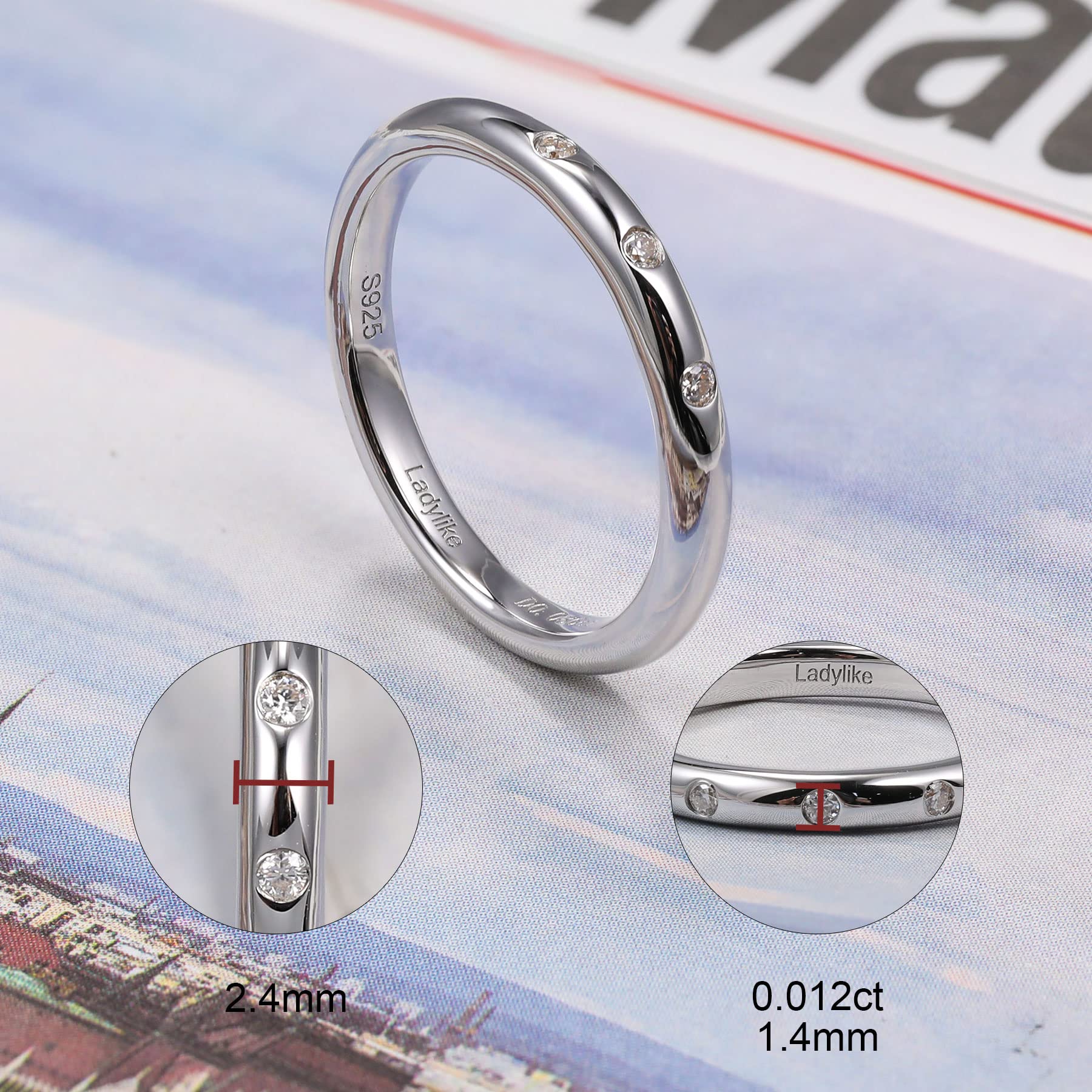 3 Stone Moissanite Rings for Women - D Color VVS1 Bezel Set Wedding Bands in Sterling Silver | Elegant Anniversary Jewelry Gift for Her - Perfect for Engagements, Weddings & Special Occasions