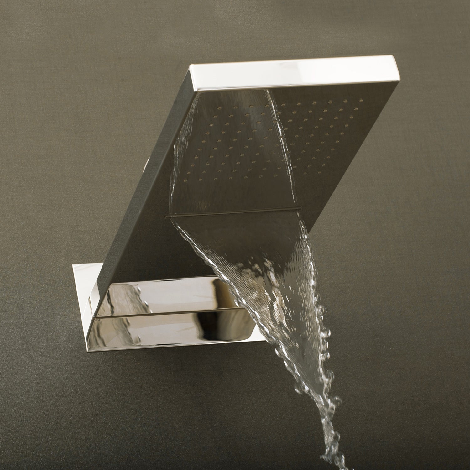 DAX Square Rain Waterfall Shower Head - Ultra Thin Wall Mount Design with Brass Body & Chrome Finish (D 115422W CR) - Perfect for Modern Bathrooms & Spa-Like Shower Experience