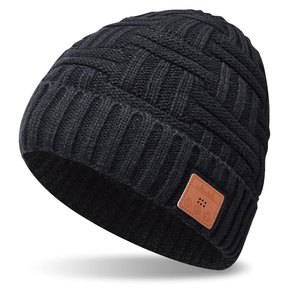 EverPlus Bluetooth Beanie Hat for Men & Women - Wireless Headphone Winter Knit Cap with Built-in Speakers - Perfect Gift for Adults, Stocking Stuffers (Ideal for Skiing, Running, Commuting & Outdoor Activities)