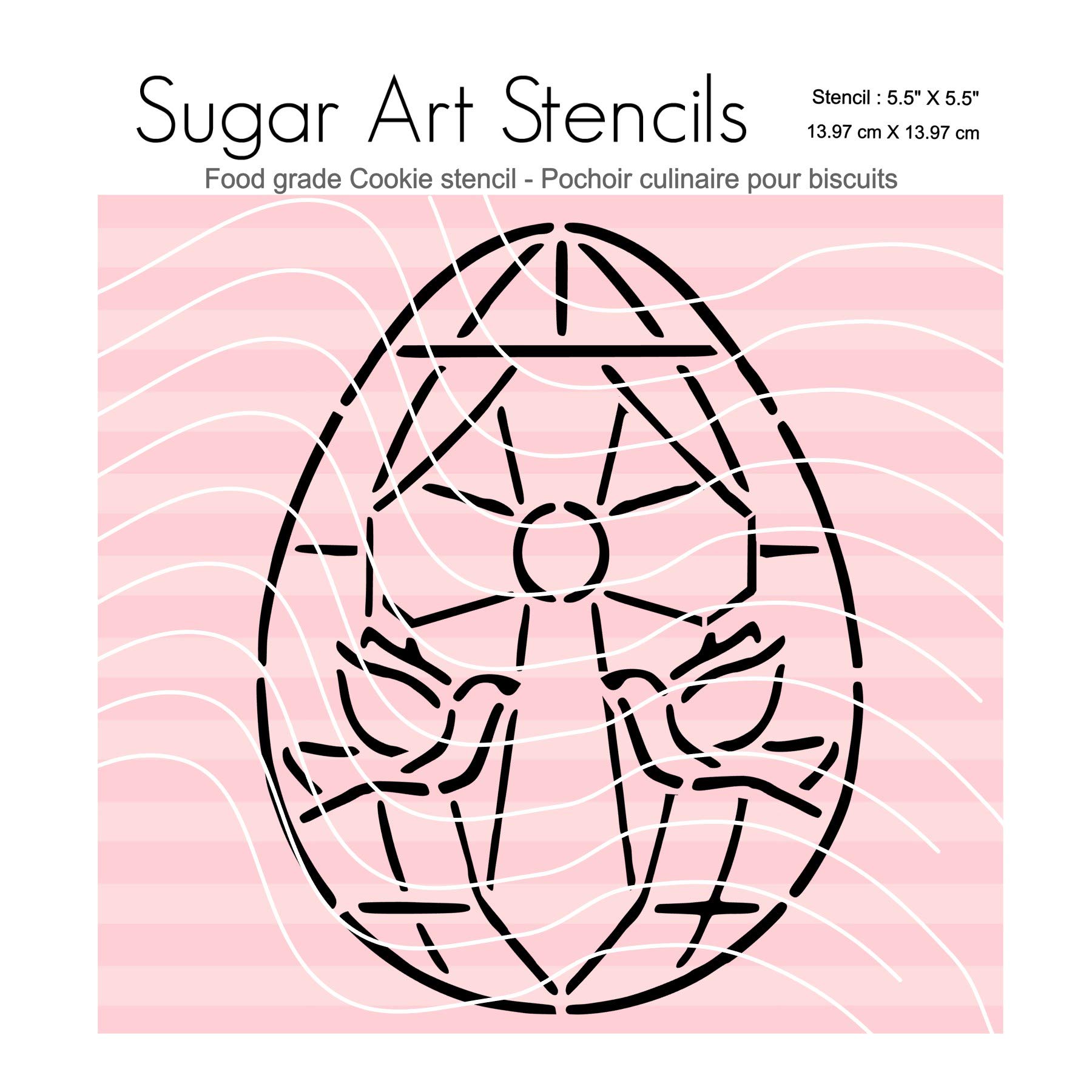 Easter Egg PYO Cookie Stencil D0051 - DIY Cookie Decorating Kit for Easter, Holidays & Baking Fun - Perfect for Home, Parties & Gifts