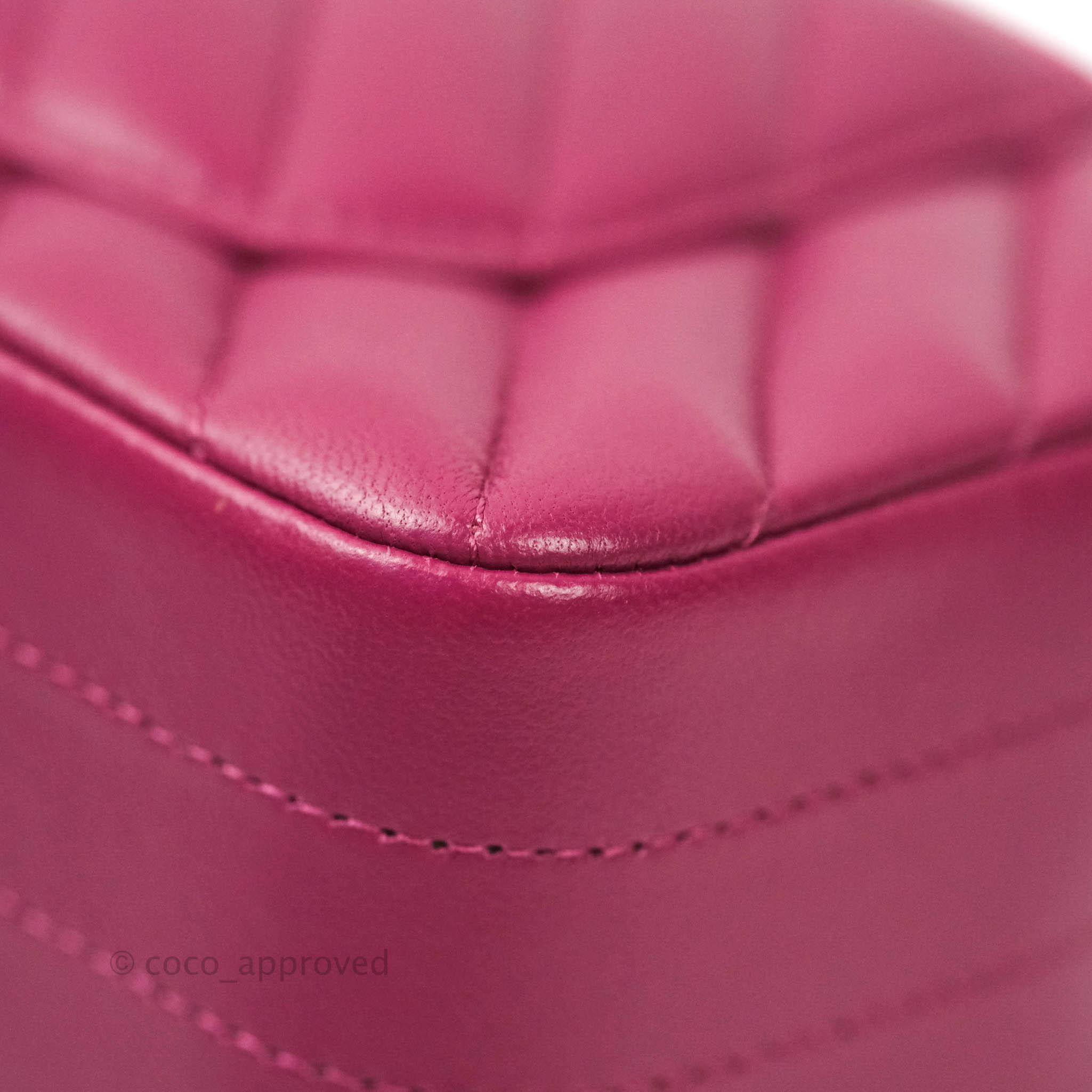 Chanel Chevron Mini Rectangular Lambskin Flap Bag in Dark Pink with Gold Hardware - Perfect for Evening Events & Luxury Fashion Accessories