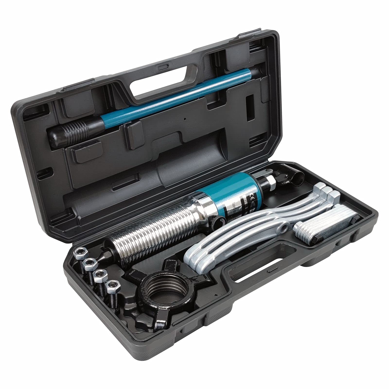 10 Ton Hydraulic Gear Puller - 3-in-1 Wheel Bearing Puller Kit with Oil Pump & Tube for Automotive Repair - Heavy Duty Separator Tool with Storage Case - Perfect for Removing Gears, Bearings, and Bushings in DIY Car Maintenance