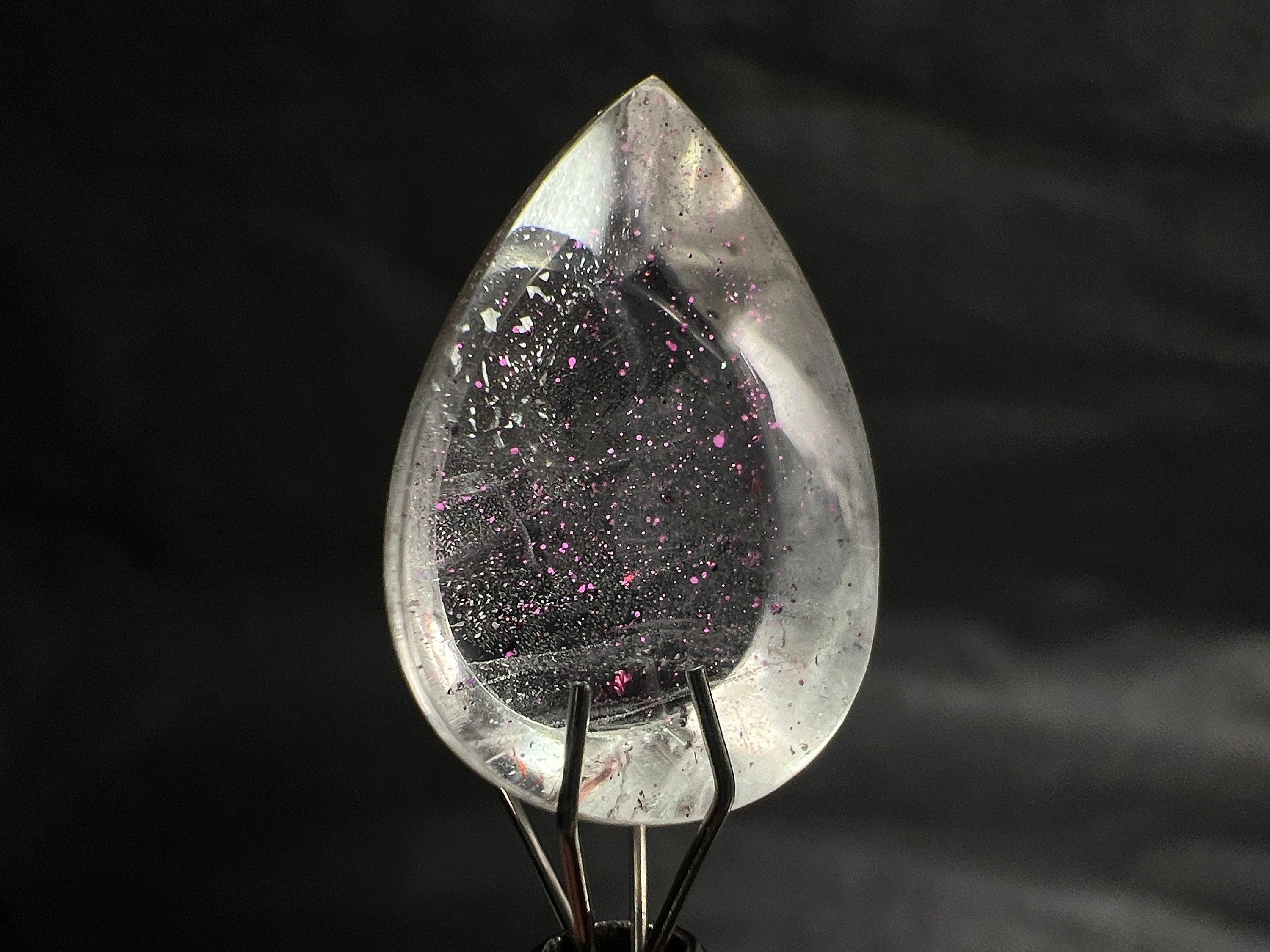 Natural Pink Fire Quartz Crystal Pear Cut Gemstone for Jewelry Making - Healing Stone for Meditation, Energy Work & Spiritual Gifts (COVELLITE 48942)