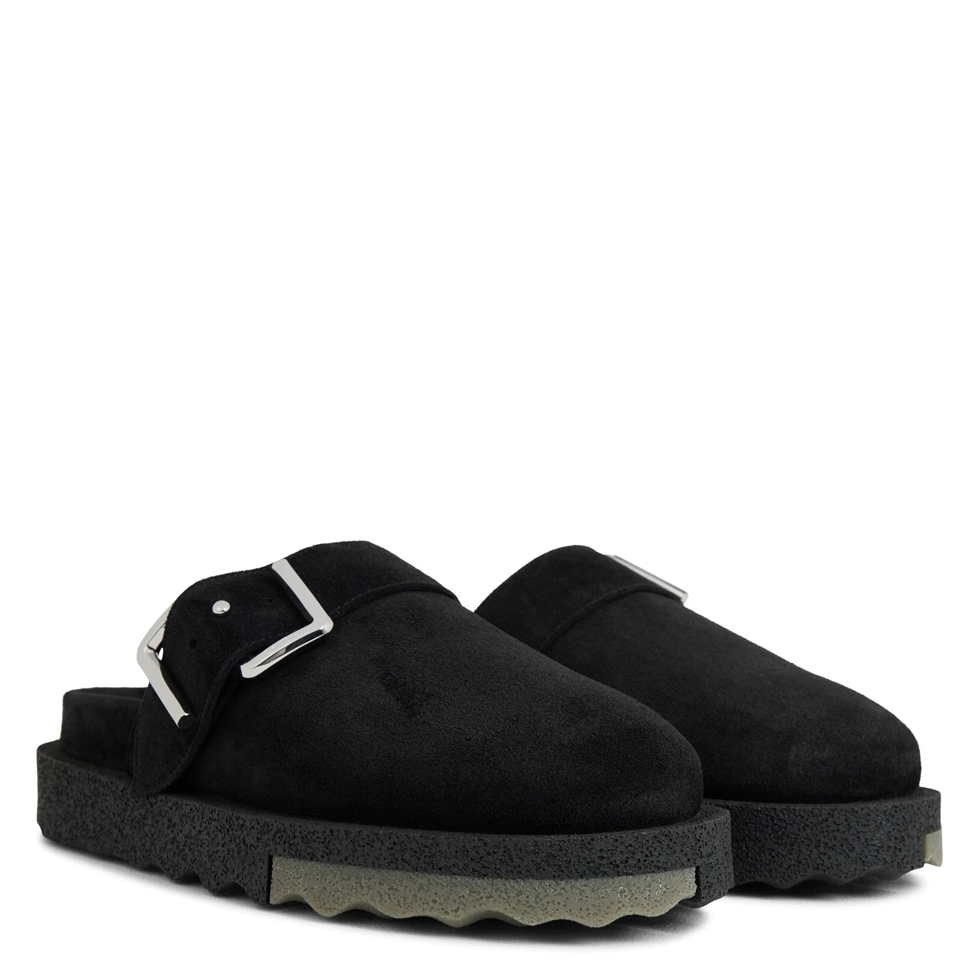 Off White Black Mule Slip Ons - Women's Comfortable Slide Sandals for Summer | Casual Walking Shoes for Beach, Pool & Home Use
