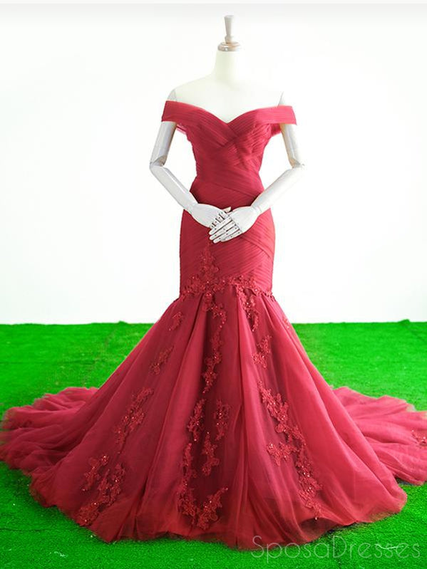 Mermaid Off The Shoulder Applique Prom Dresses for Sweet 16 & Formal Events | Elegant Beaded Evening Gowns for Homecoming, Quinceañera & Special Occasions