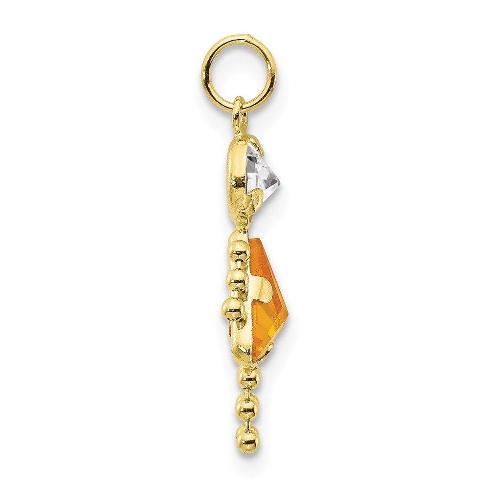 10K Solid Gold January Birthstone Charm for Girls - Perfect for Necklaces, Bracelets & Jewelry Gifts