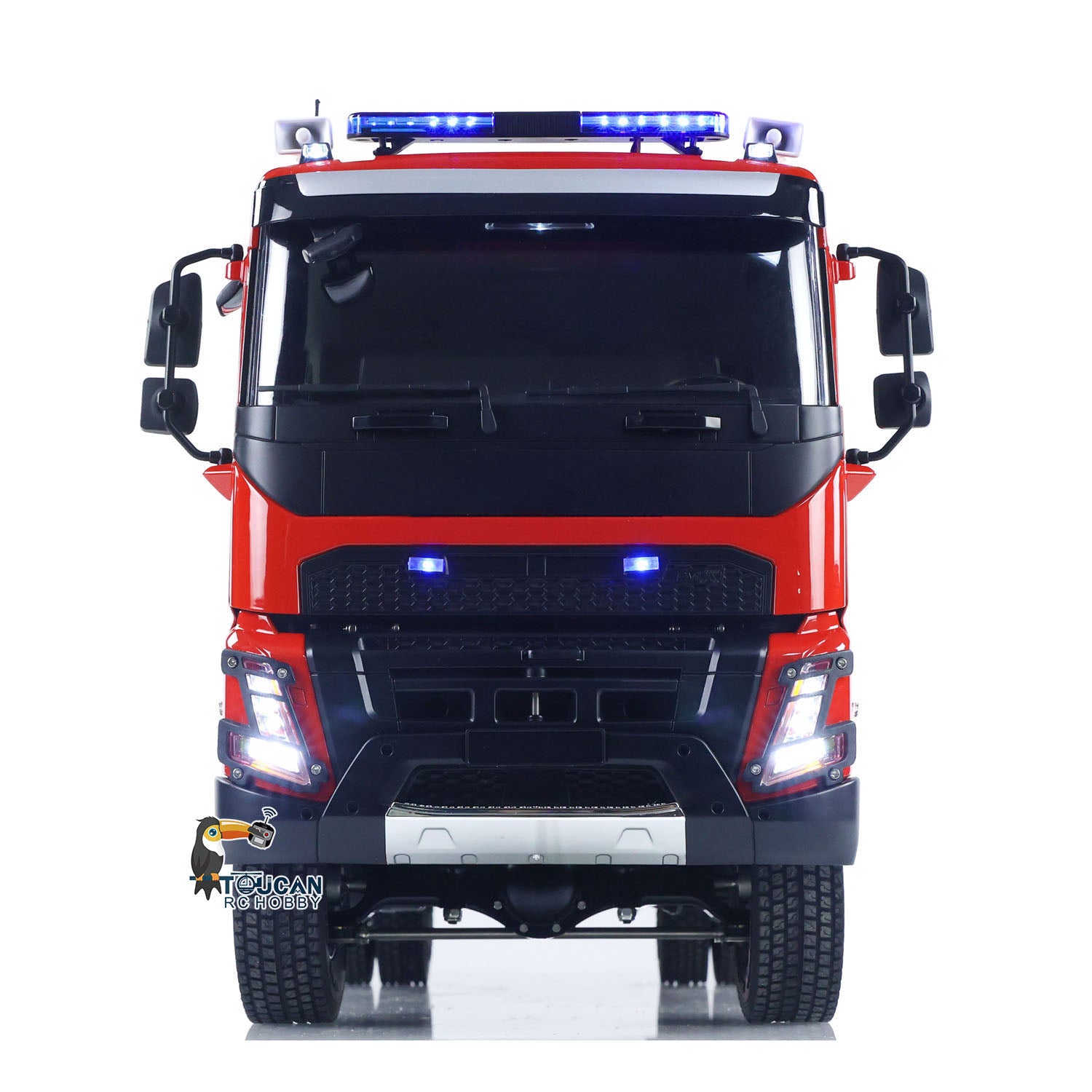 1/14 Scale 4X4 Metal Axles Remote Control Fire Truck BZ i6S RC Car with 2-Speed, Light & Sound System - PNP (No Battery) - Perfect for Firefighting Simulation and RC Hobby Enthusiasts