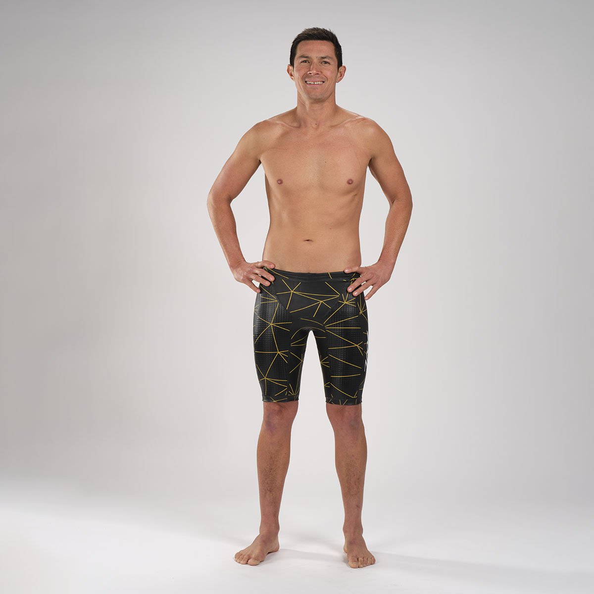 Men's ULTRA Buoyancy Swim Shorts - Quick Dry, Comfortable Gold Swim Trunks for Beach, Pool & Water Sports