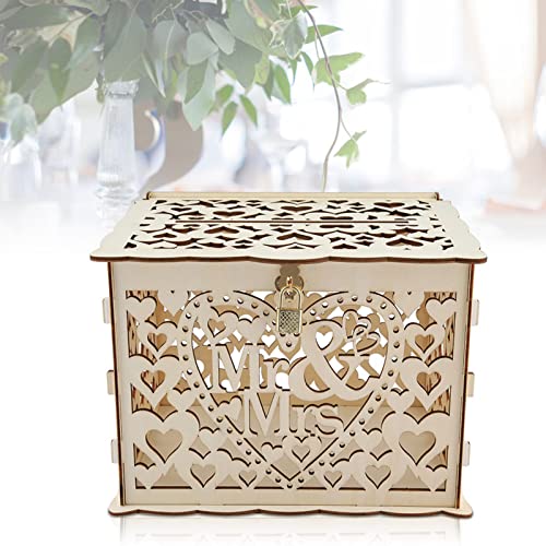 Elegant Wedding Card Box with Lock & Key - DIY Money Gift Holder for Weddings, Anniversaries & Special Events | Perfect for Reception Decor & Gift Collection