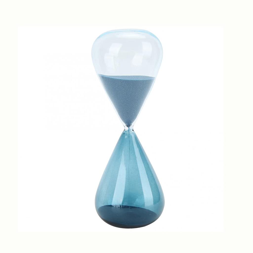 GANFANREN Unique Cone Shaped Hourglass Sand Timer - 17 x 6.5 cm Decorative Glass Sand Clock for Home Office Desk Decor, Meditation Timer, Yoga Studio, Gift for Birthday Wedding Anniversary Housewarming