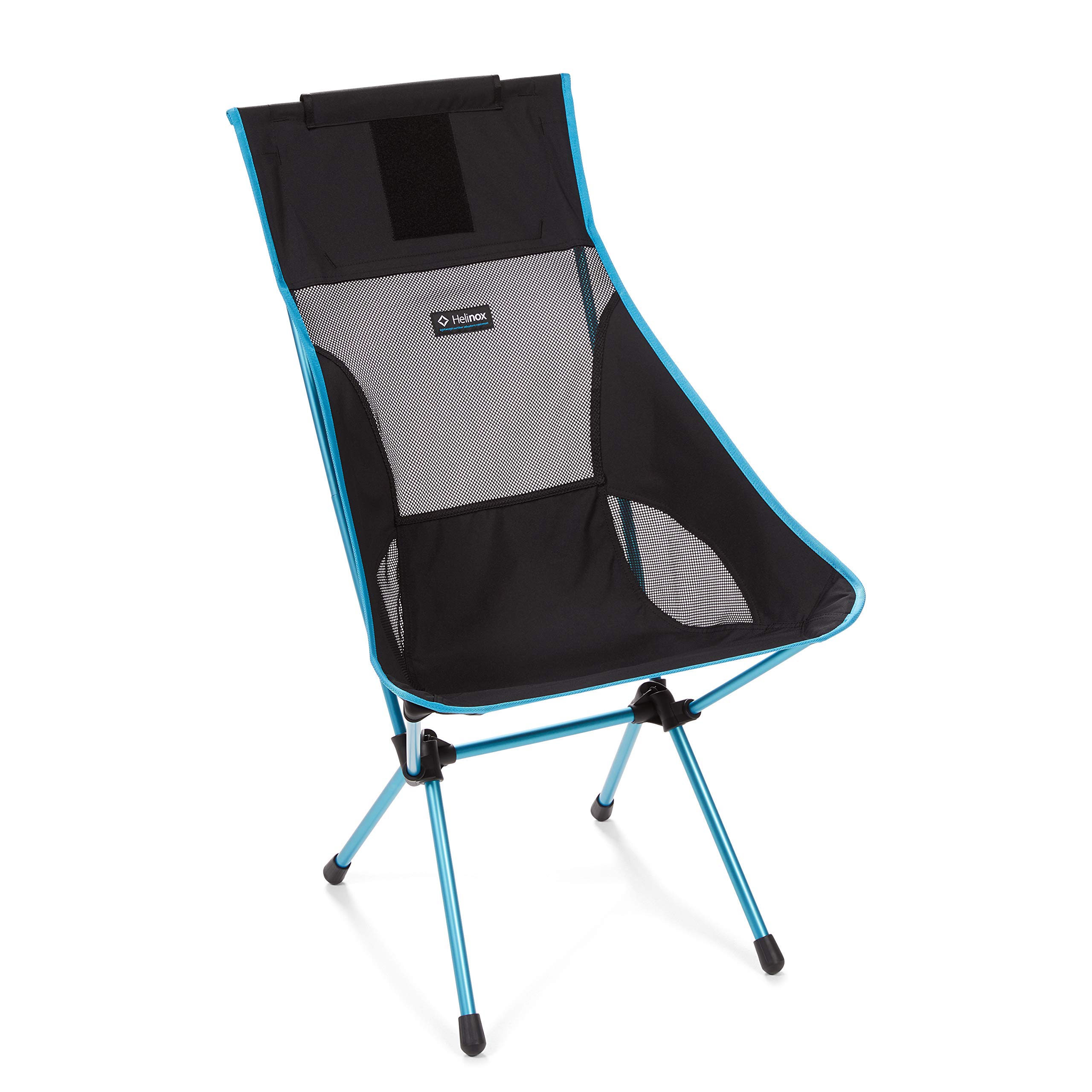 Helinox Sunset Chair - Lightweight High-Back Compact Folding Camping Chair with Storage Pockets (Black) - Perfect for Backpacking, Hiking, Beach & Outdoor Adventures