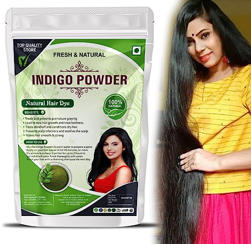 Premium Organic Indigo Powder Kit for Black Hair | 100% Pure Indigofera Tinctoria & MicroHair Powder | All Hair Types | DIY Natural Hair Dye | Perfect for Home Hair Coloring & Gray Coverage