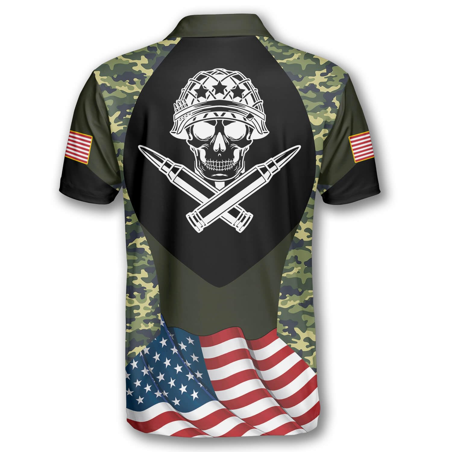 PRIMESTY Personalized Army Veteran Shirts for Men - Custom Name US Military Polo Shirts (Sizes S-5XL) | Military Apparel for Veterans Day, Memorial Day & Patriotic Events