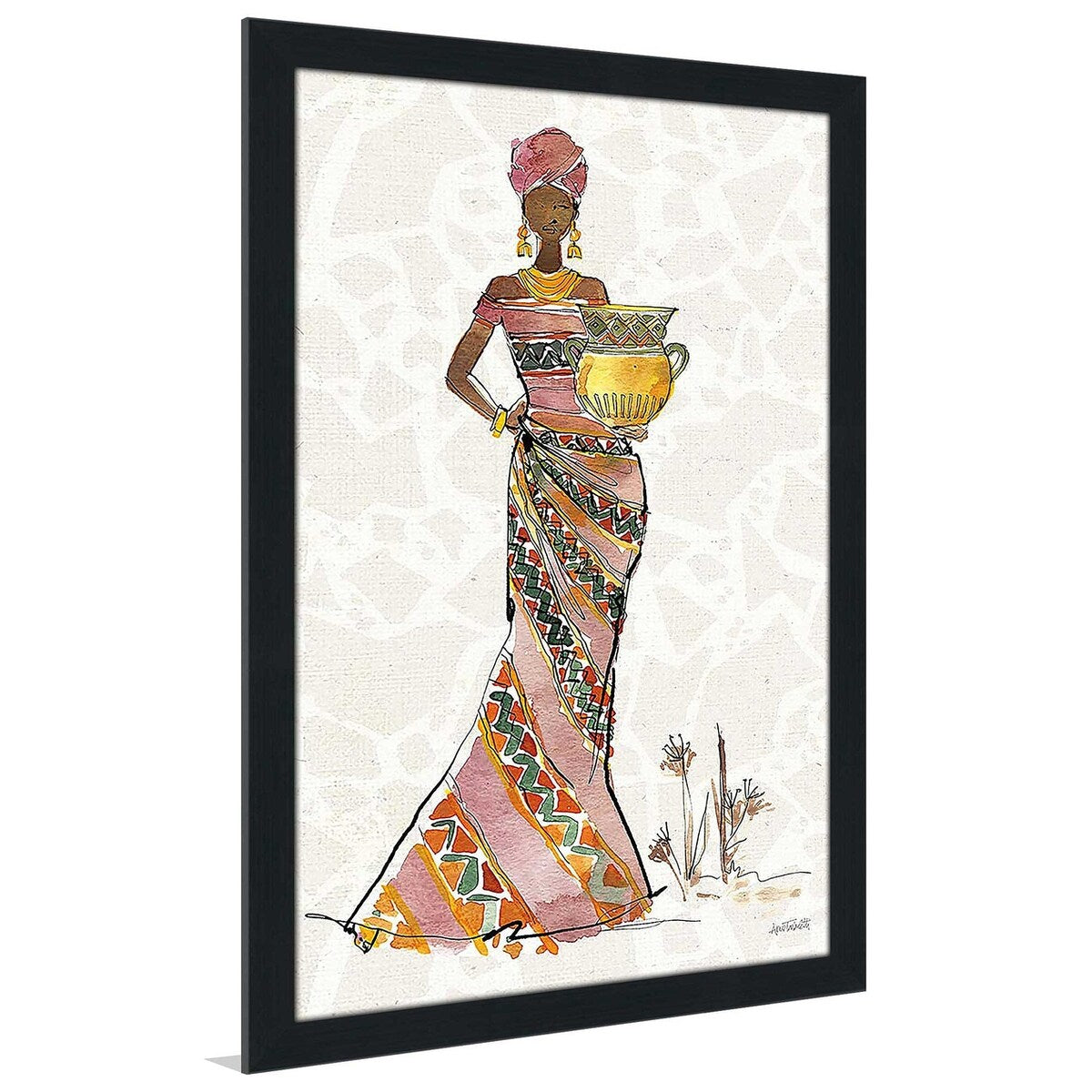 African Flair X C by Anne Tavoletti Print on Acrylic - Modern Abstract Wall Art for Living Room, Bedroom & Office Decor