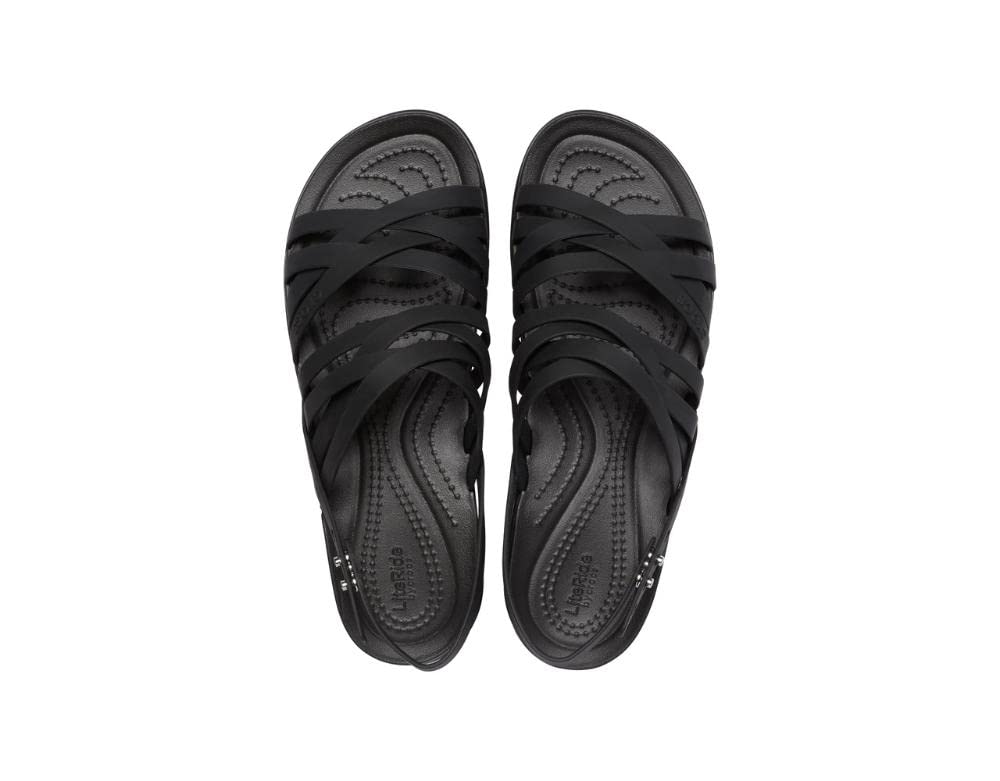 Crocs Women's Brooklyn Low Strappy Wedge Sandals - Comfortable & Stylish Slip-On Shoes for Women | Perfect for Summer, Beach, and Casual Outings