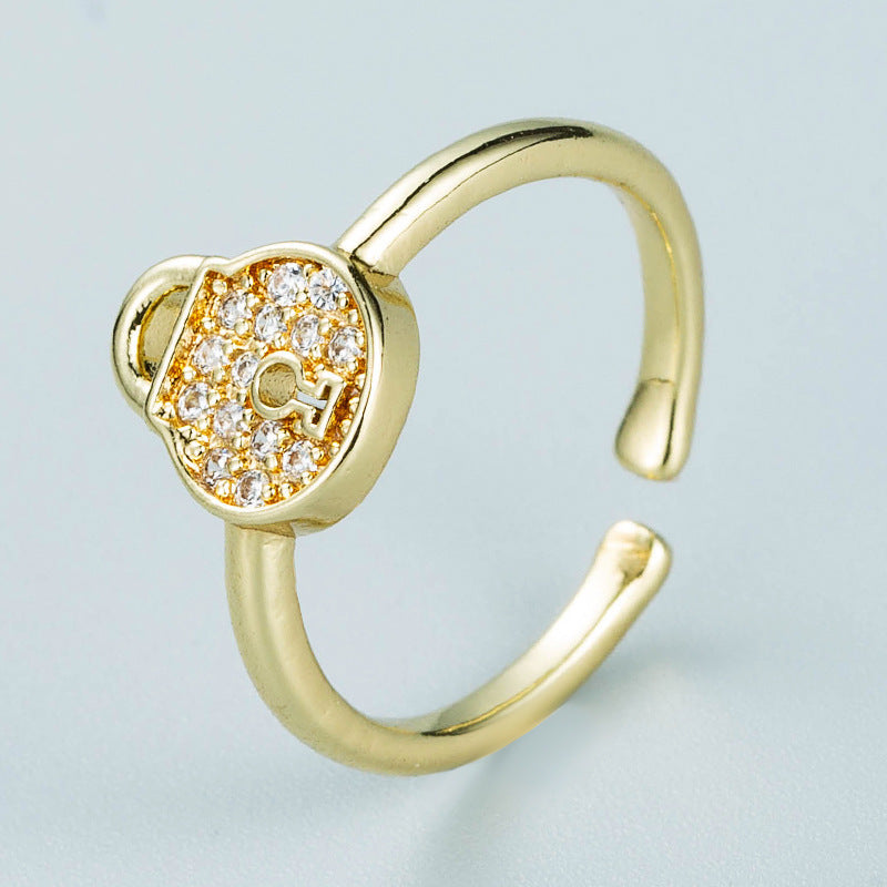 Elegant Bronze Zirconium Eye Shape Ring for Women - Boho Chic Jewelry Gift for Valentine's Day, Anniversary & Special Occasions