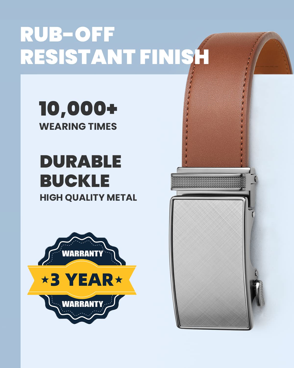 Premium Men's Ratchet Dress Belt - 1 3/8