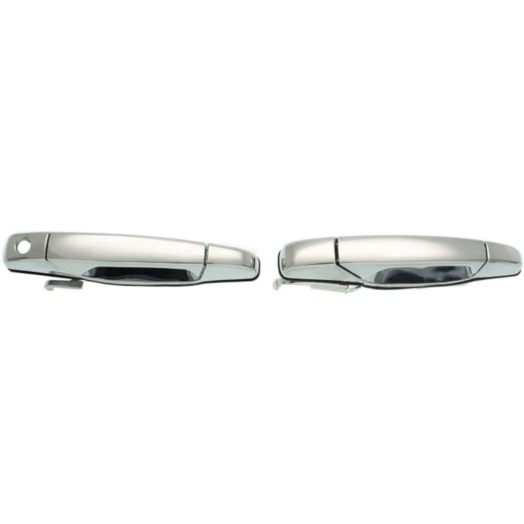 KarParts360 Chrome Exterior Door Handle Set for Chevy Silverado 1500 (2007-2013) - Front & Rear Driver & Passenger Side with Key Hole - Perfect for Replacement & Restoration Projects