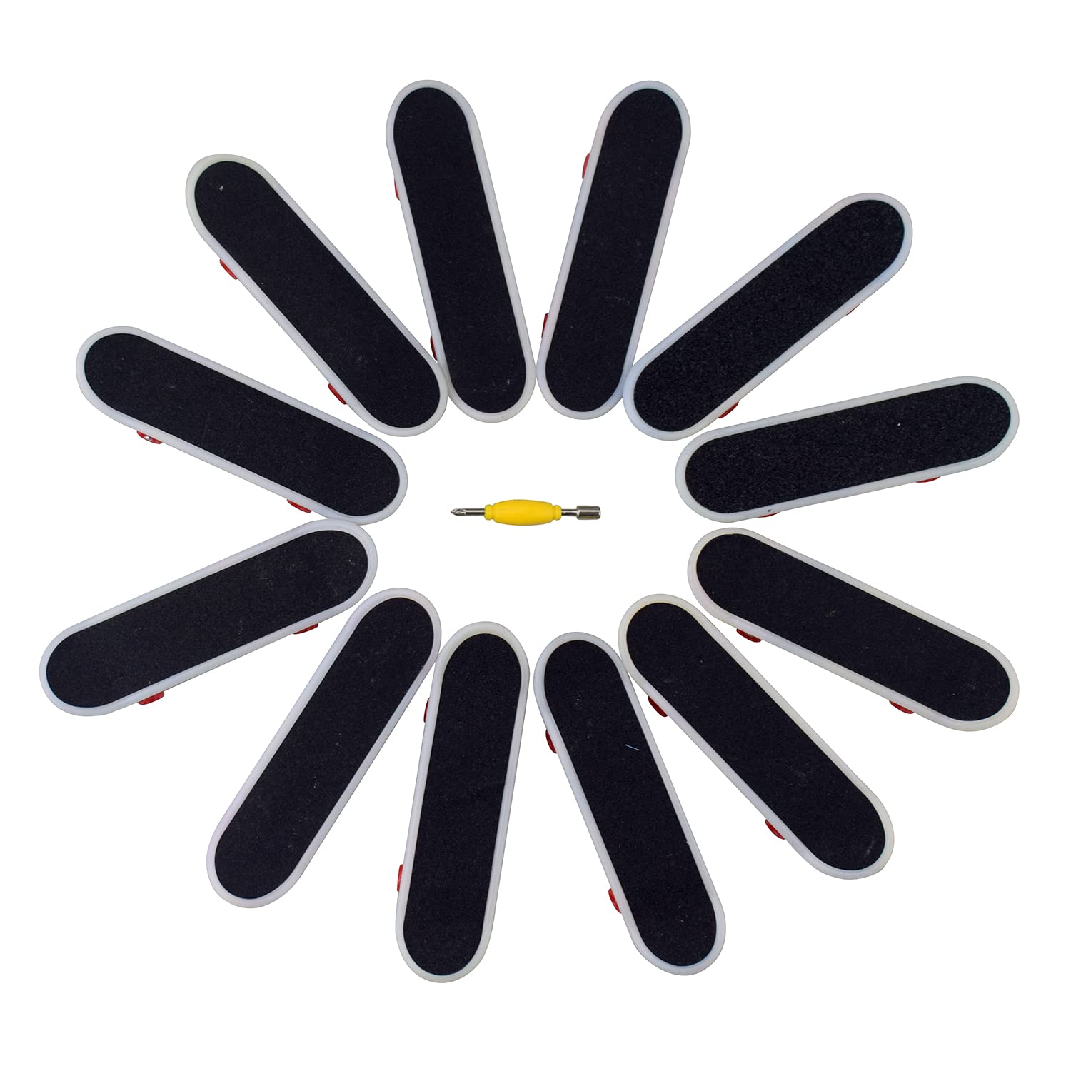 12PCS Mini Finger Skateboards - Alloy Fingertip Sports Toys for Kids & Adults - Creative Stress Relief & Intellectual Development Gifts - Perfect for Office, School & Home Entertainment