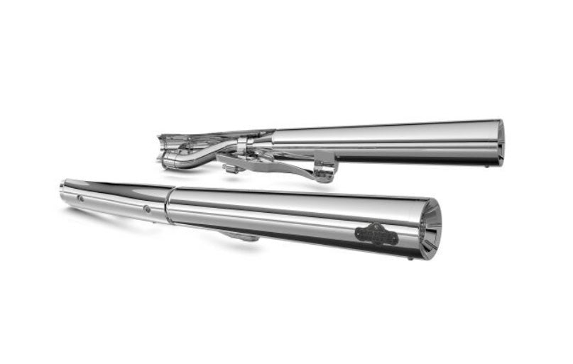 BMW Motorrad R18 Tapered Slip-On Exhaust System - Chrome Finish for Enhanced Performance & Sound | Perfect for Cruiser Motorcycle Upgrades & Highway Riding