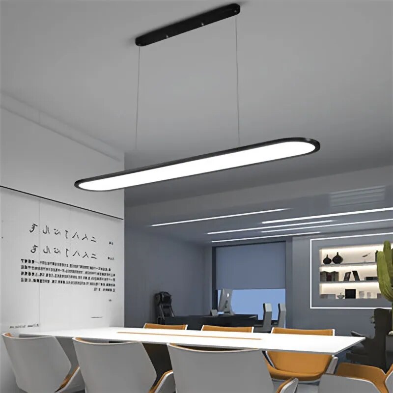 Modern Black LED Pendant Lights - Minimalist Hanging Fixture for Kitchen Island, Dining Room & Bedroom Lighting