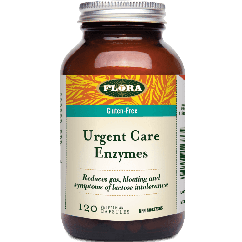 Flora Ultimate Digestive Urgent Care Enzymes - 120 Vegan Capsules for Gut Health & Digestion Support | Ideal for Travel, Bloating Relief & Digestive Comfort