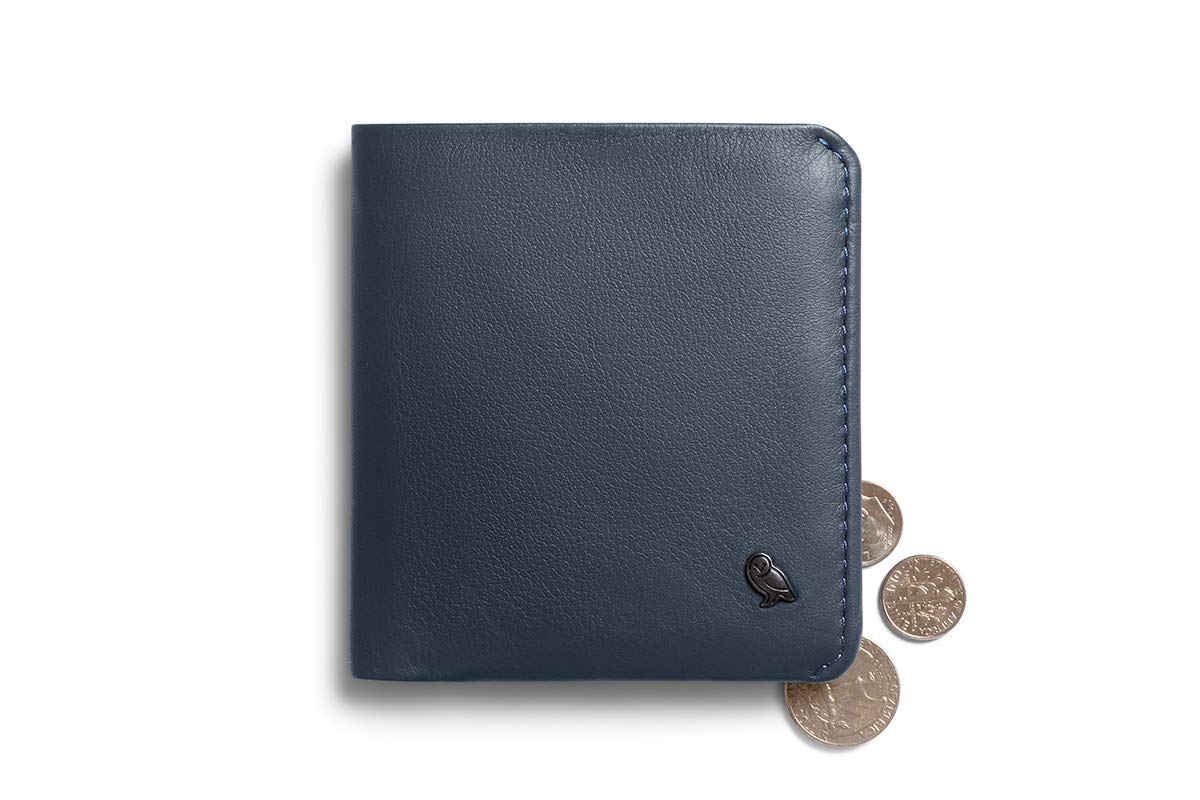 Bellroy Slim Coin Wallet - Bifold Leather Design with Magnetic Closure Coin Pouch | Holds 4-8 Credit Cards & Coins | Perfect for Travel, Business & Everyday Carry (EDC)