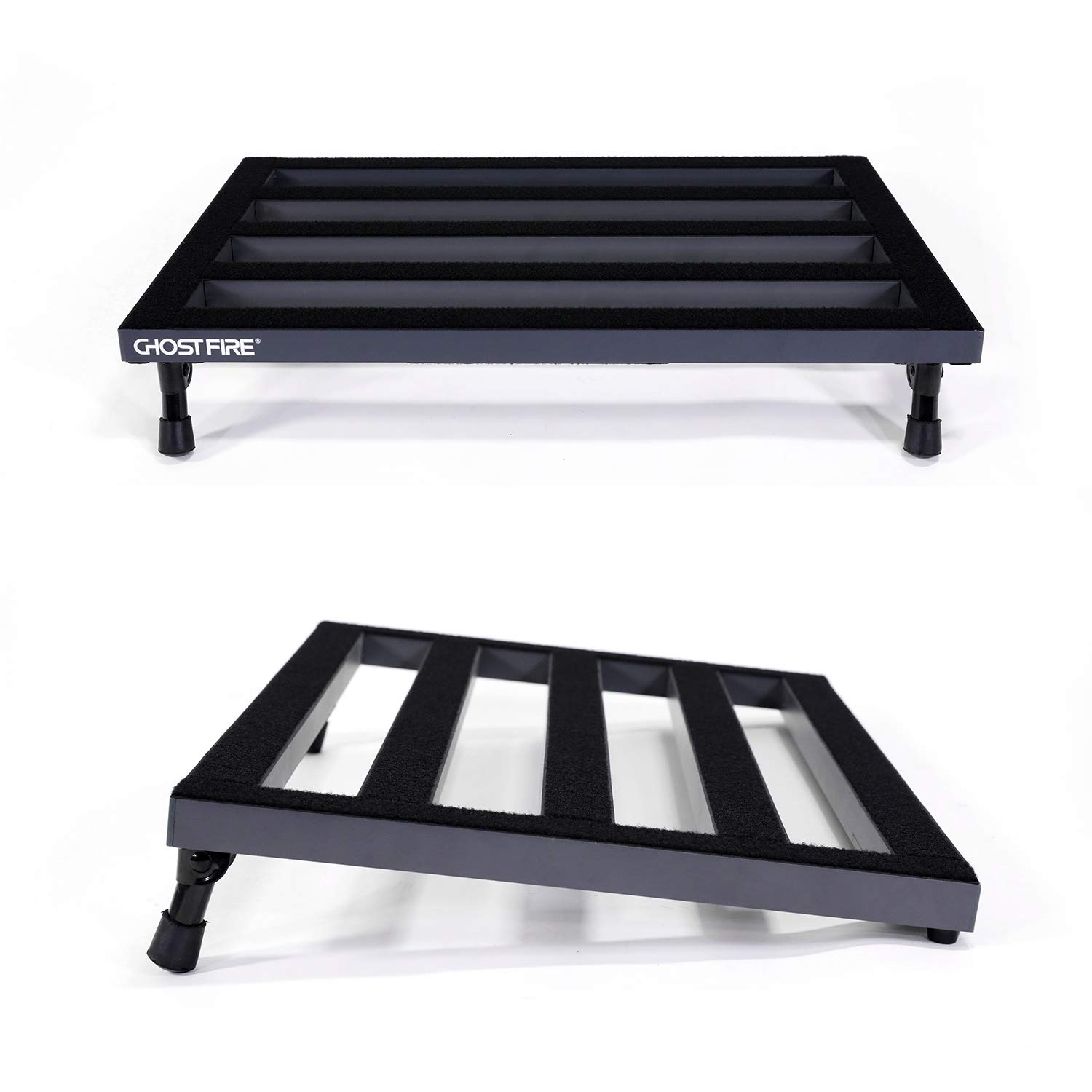 Ghost Fire SPL-06 Aluminum Alloy Guitar Pedal Board - Ultra Lightweight 24.4x15.7 Inch Effects Pedalboard with Carry Bag | Perfect for Live Performances, Studio Recording & Traveling Musicians
