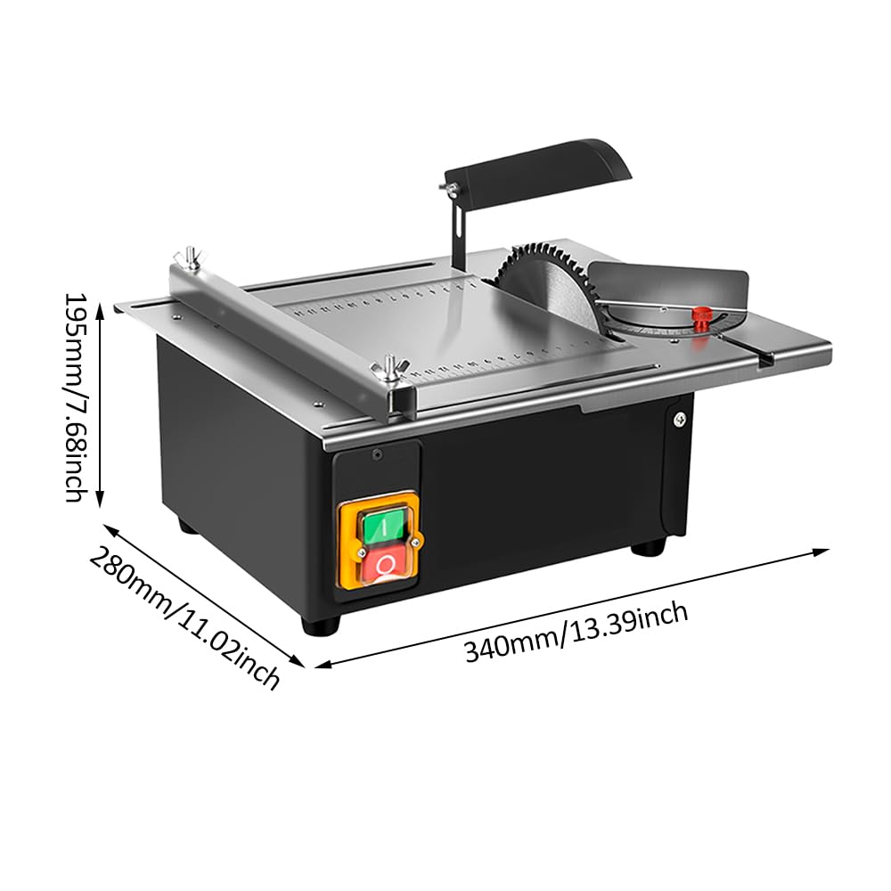 VISLONE 2500W Mini Table Saw - Stainless Steel Woodworking Tool for DIY & Decoration Projects