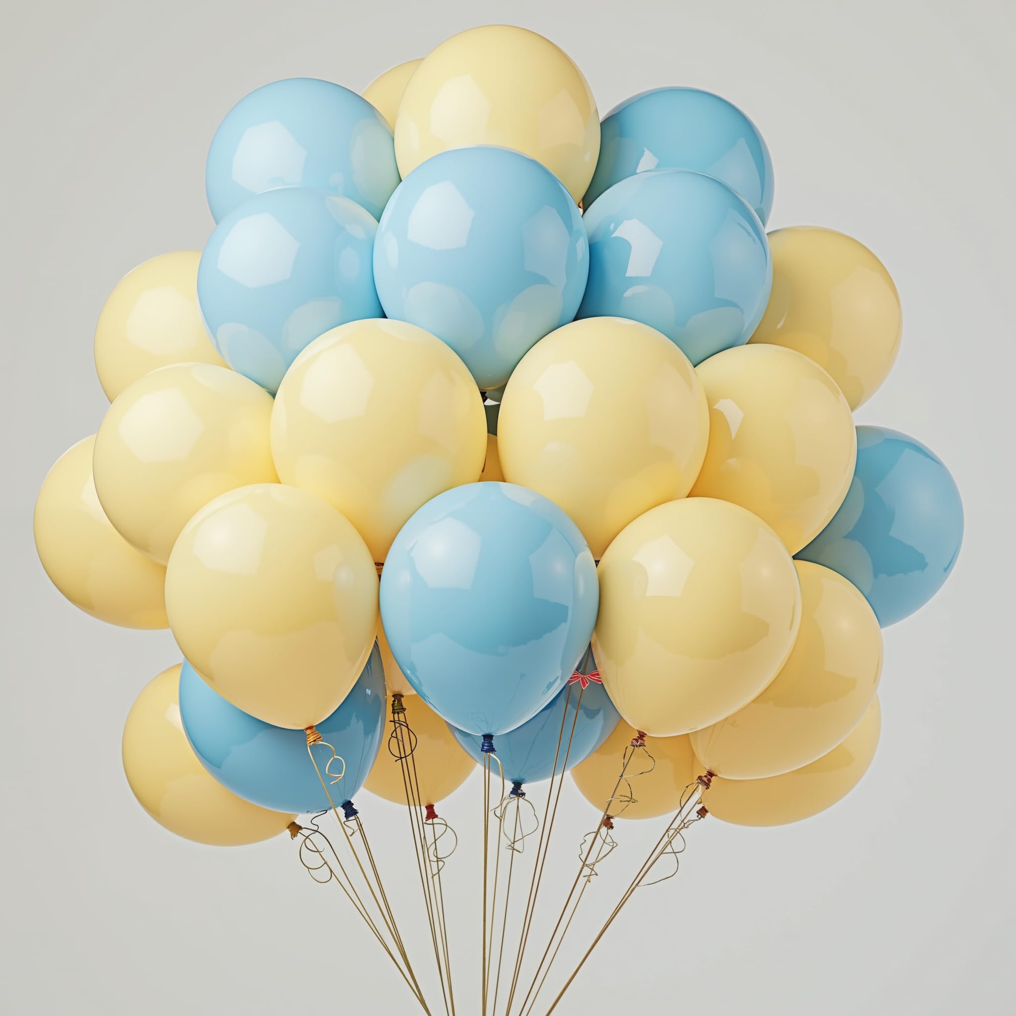 Pastel Balloon Garland Arch Kit - 100 pcs Blue & Yellow Balloons for DIY Balloon Bouquet | Baby Shower, Wedding, Bachelorette & Birthday Party Decorations | Perfect for Nursery Decor, Bridal Showers & Gender Reveal Parties